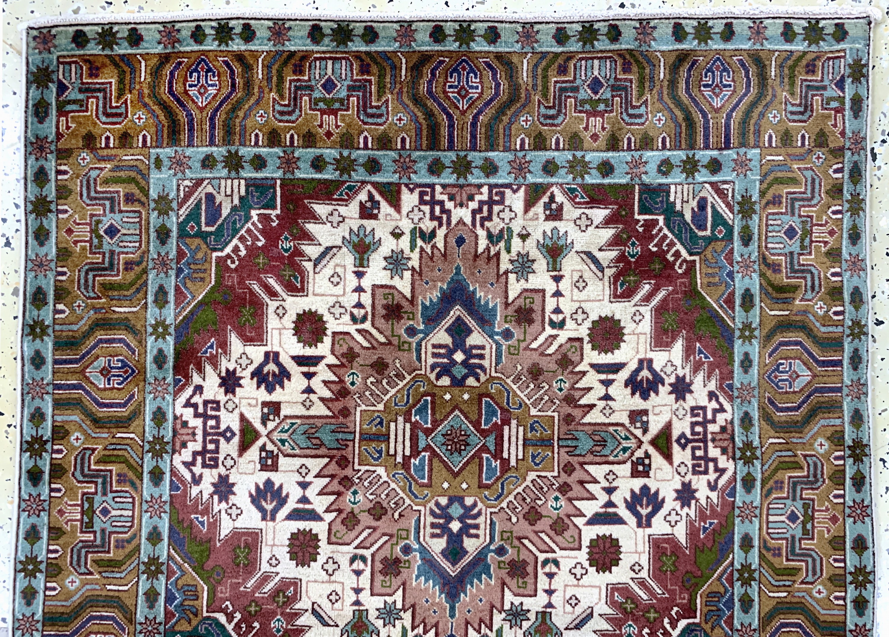 Detail a: 2 Lots Täbriz fein(40 Raj), Persien, Mitte 20.Jhd, Korkwolle auf Baumwolle, ca. 155 x 100cm, gereinigt, EHZ: 2