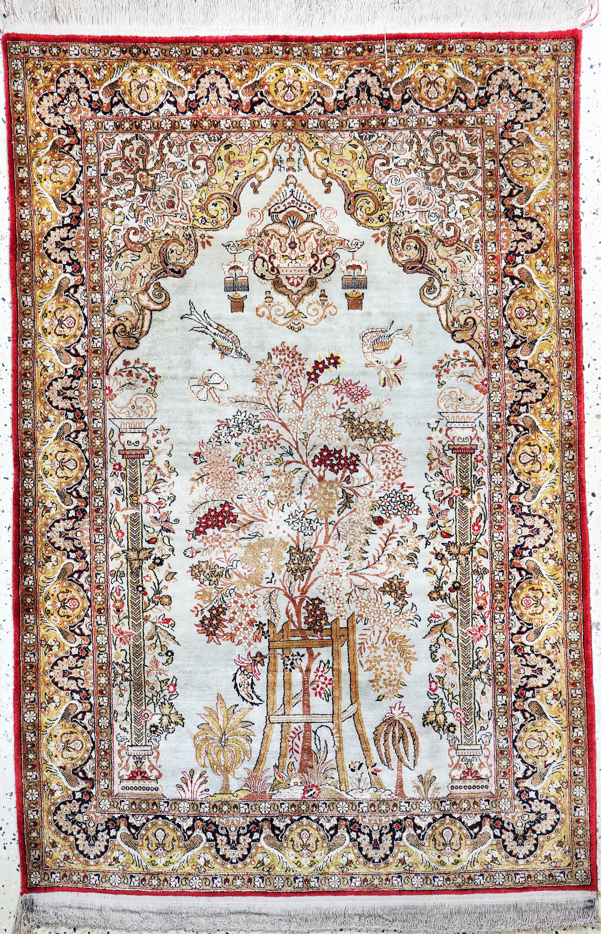 Image 27007429 - Ghom Seide, Persien, Mitte 20.Jhd, reine Naturseide, ca. 160 x 108 cm, ...