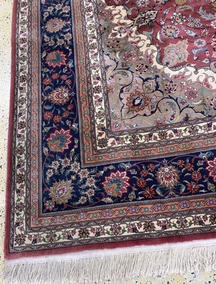 27007416i - Esfahan fein, China, Ende 20.Jhd, Korkwolleauf Baumwolle, ca. 303 x 253 cm, gereinigt, ...