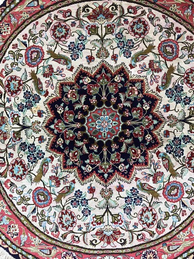 27007418a - 2 Lots Ghom Seide, Persien, Mitte 20.Jhd, reine Naturseide, ca. 77 x 57 cm & ...