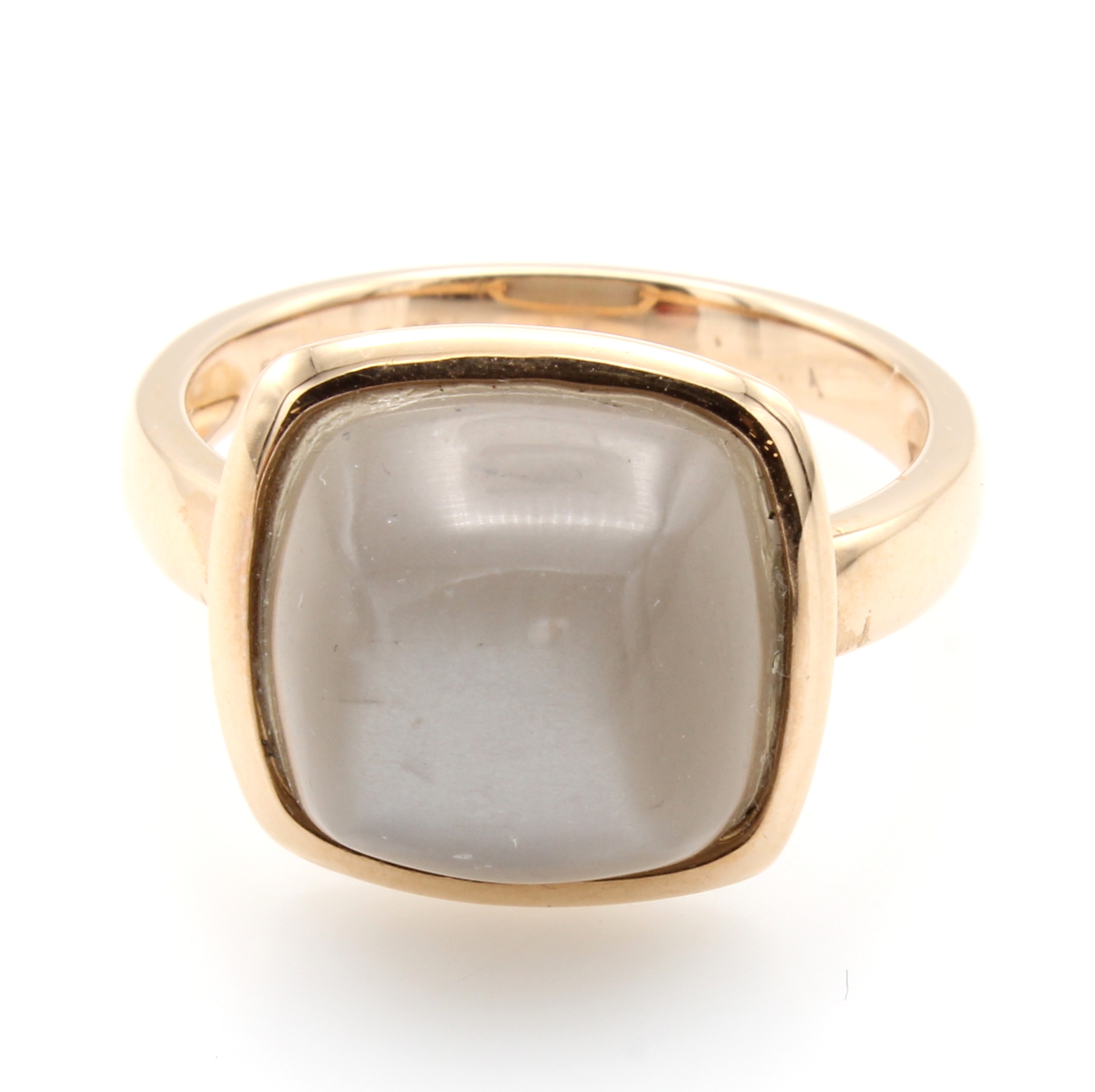 Image 27007523 - Ring mit Mondstein, RoséG 585/000, Mond- steincabochon ca. 7.26 ct, RW ca. 55 ...