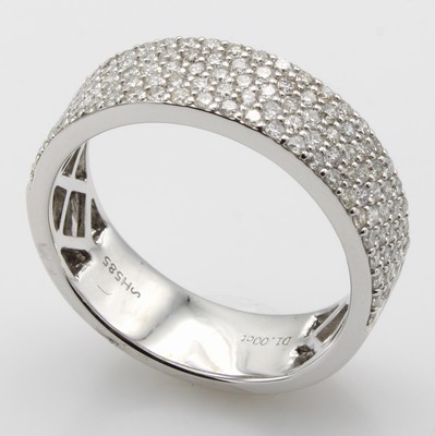 Image Ring mit Brillanten, WG 585/000, 118 Brill. zus. ca. 1 ct feines Weiß+/vvs-vs, RW ...