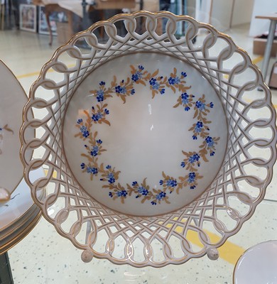 27007587d - Mokka- bzw. Espressoservice, Höchst, Form Kurfürst, Dekor Vergissmeinnicht ...