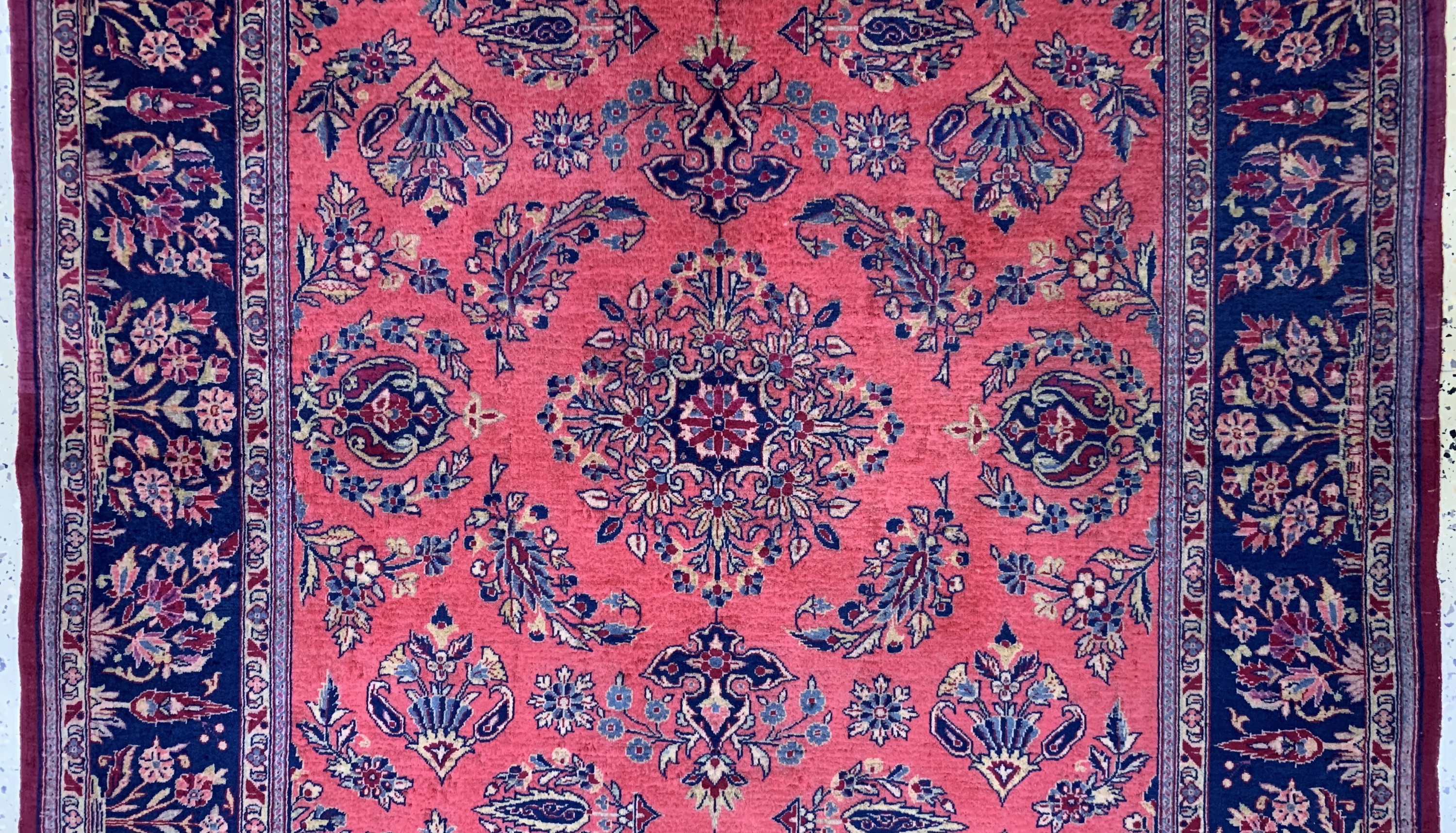 Detail b: Sarogh"Mohajeran"Kork fein, Indien, um 1960, Korkwolle auf Baumwolle, ca. 202 x 135 cm, EHZ: 2, (fachkundig gereinigt)