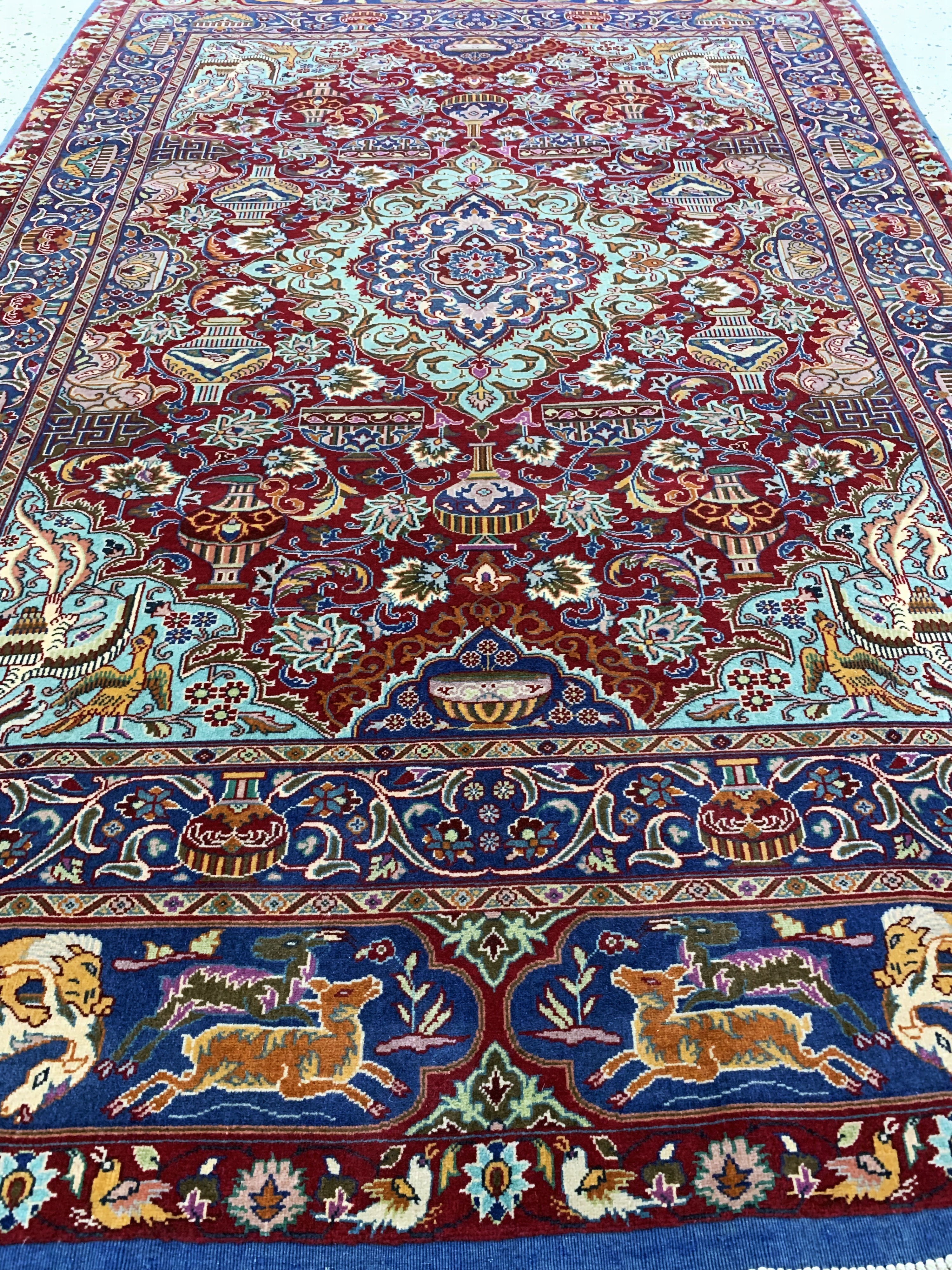 Detail f: Mesched Kork fein, Persien, um 1960, Korkwolle auf Seide, ca. 190 x 125 cm, (nahezuneuwertig)
