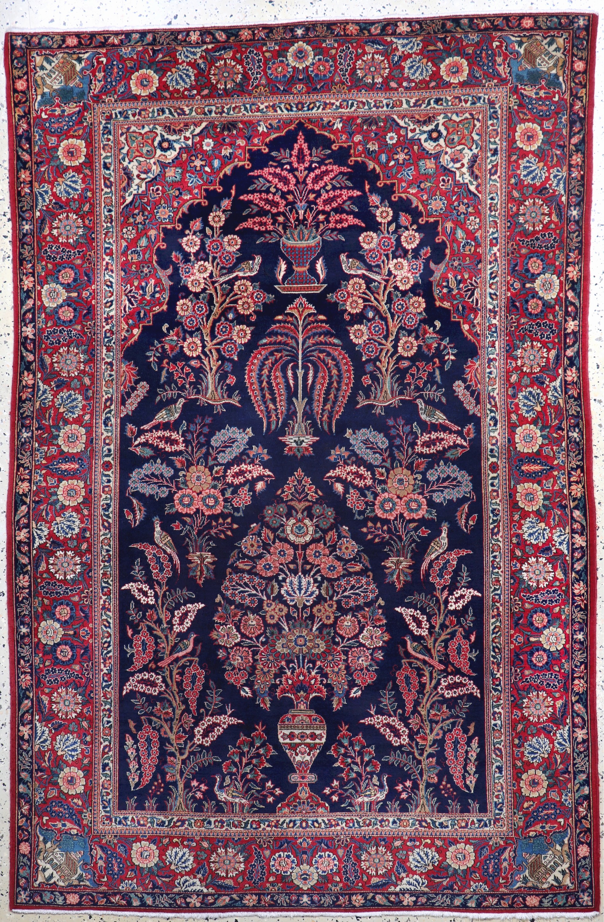 Image 27008047 - Keschan Kork fein, Persien, um 1900, Korkwolle auf Baumwolle, ca. 202 x 135 cm, EHZ: 2, ...