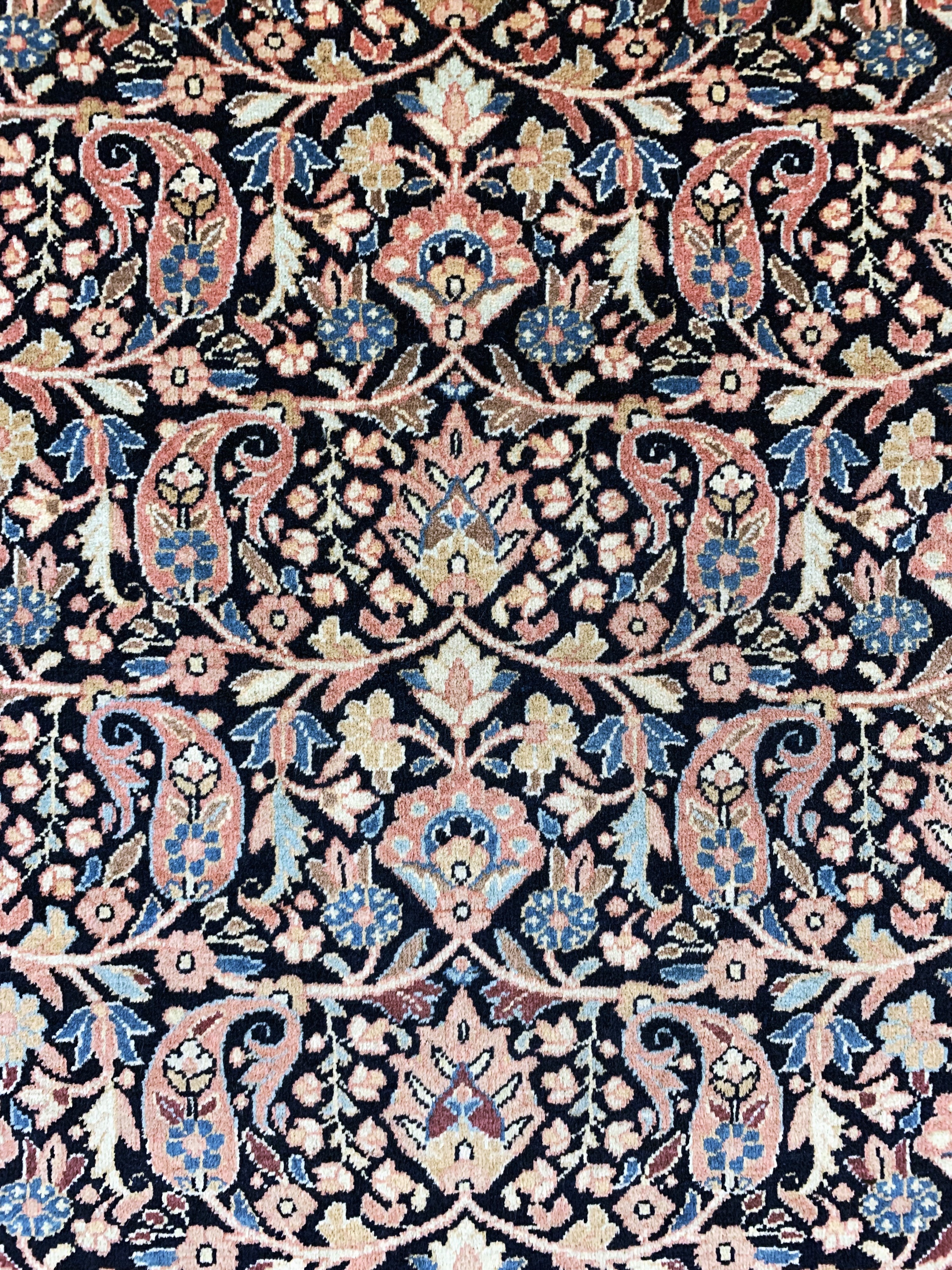 Detail d: Antiker Doroschk, Persien, um 1900, Wolle auf Baumwolle, ca. 190 x 130 cm, (nahezu neuwertig), Abrasch