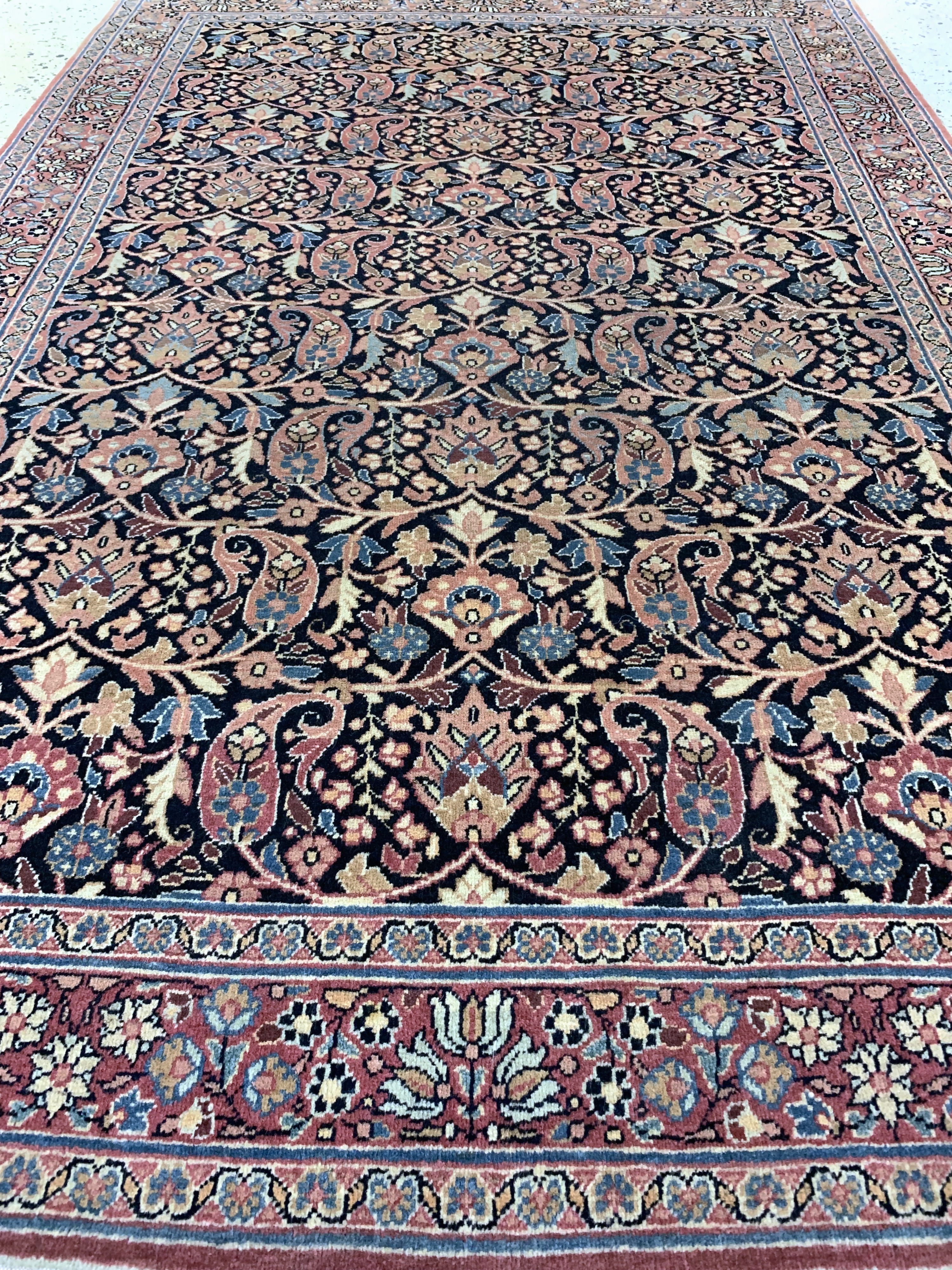 Detail e: Antiker Doroschk, Persien, um 1900, Wolle auf Baumwolle, ca. 190 x 130 cm, (nahezu neuwertig), Abrasch