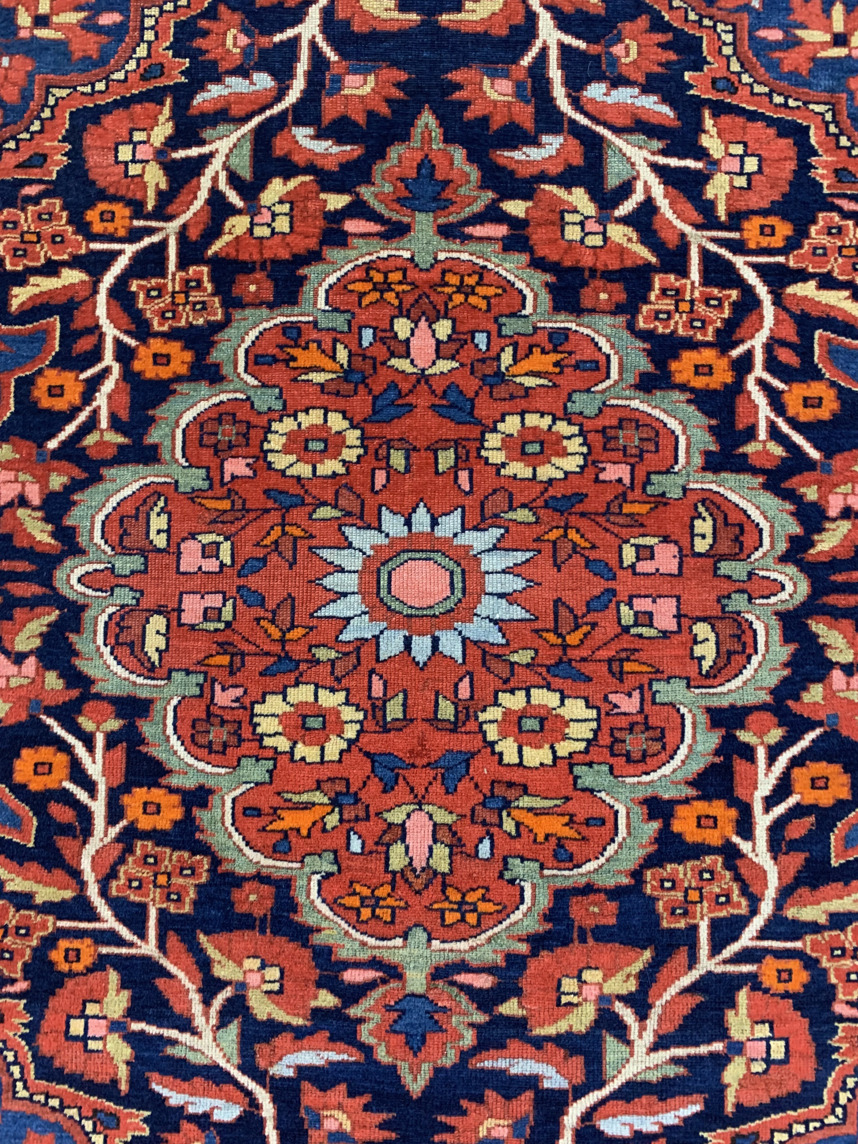Detail b: "Misha"malayer fein antik, Persien, um 1900, Wolle auf Baumwolle, ca. 135 x 98 cm, EHZ:(gleichmäßig dünn)