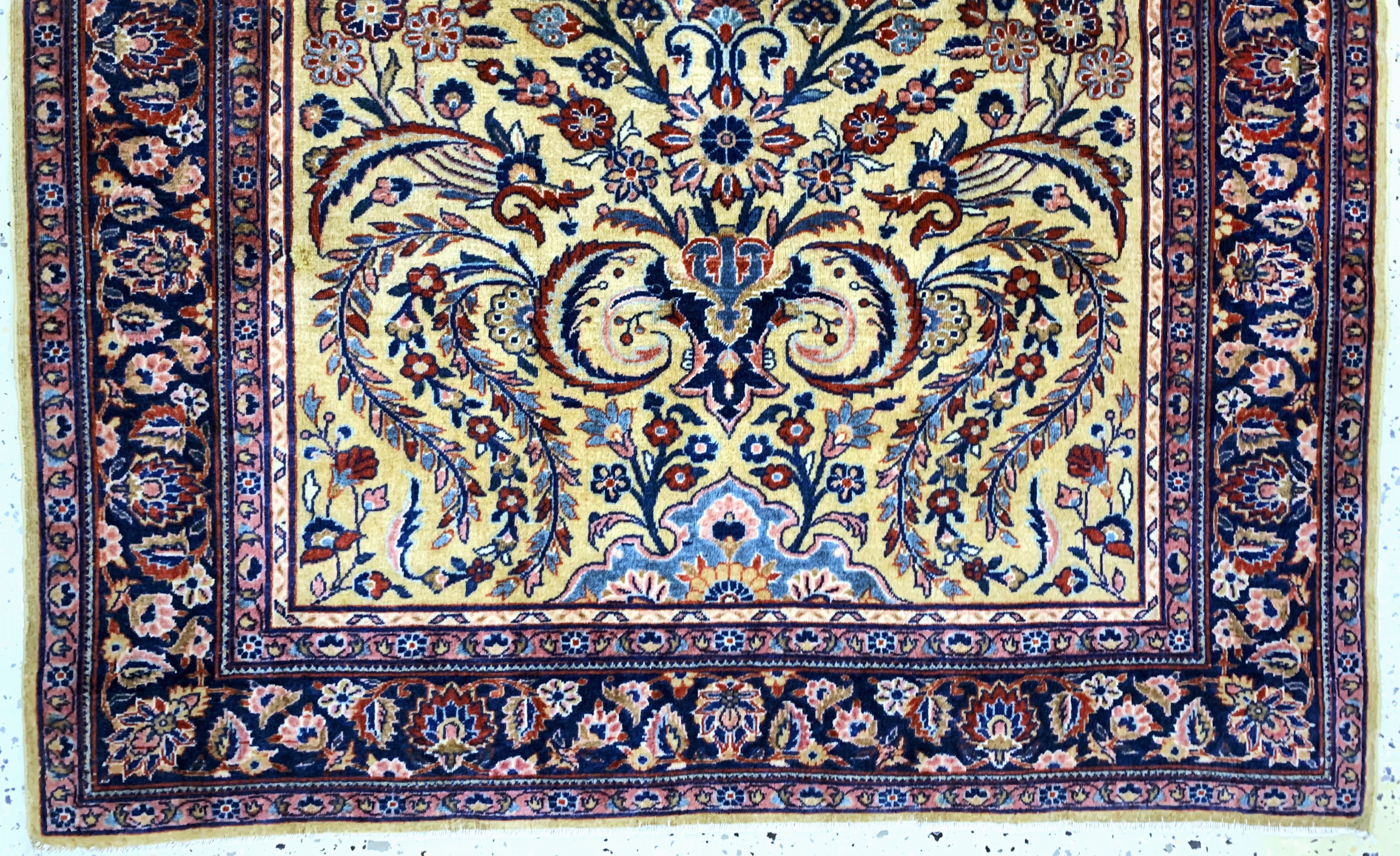 Detail c: "Manchester"Keschan antik, Persien, um 1900, Manchester-Korkwolle auf Baumwolle, ca. 145 x 105 cm, EHZ: 2(kleiner ...