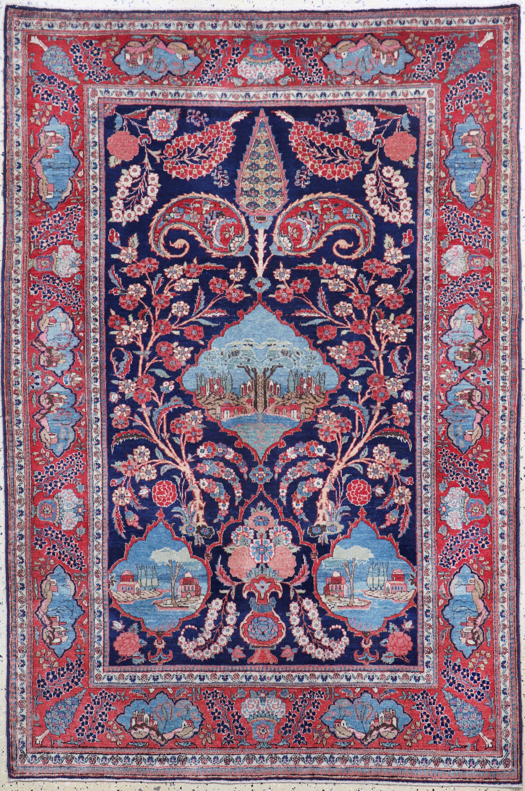 Image 27008056 - Keschan Kork fein antik, Persien, um 1900, Korkwolle auf Baumwolle, ca. 200 x 136 cm, ...