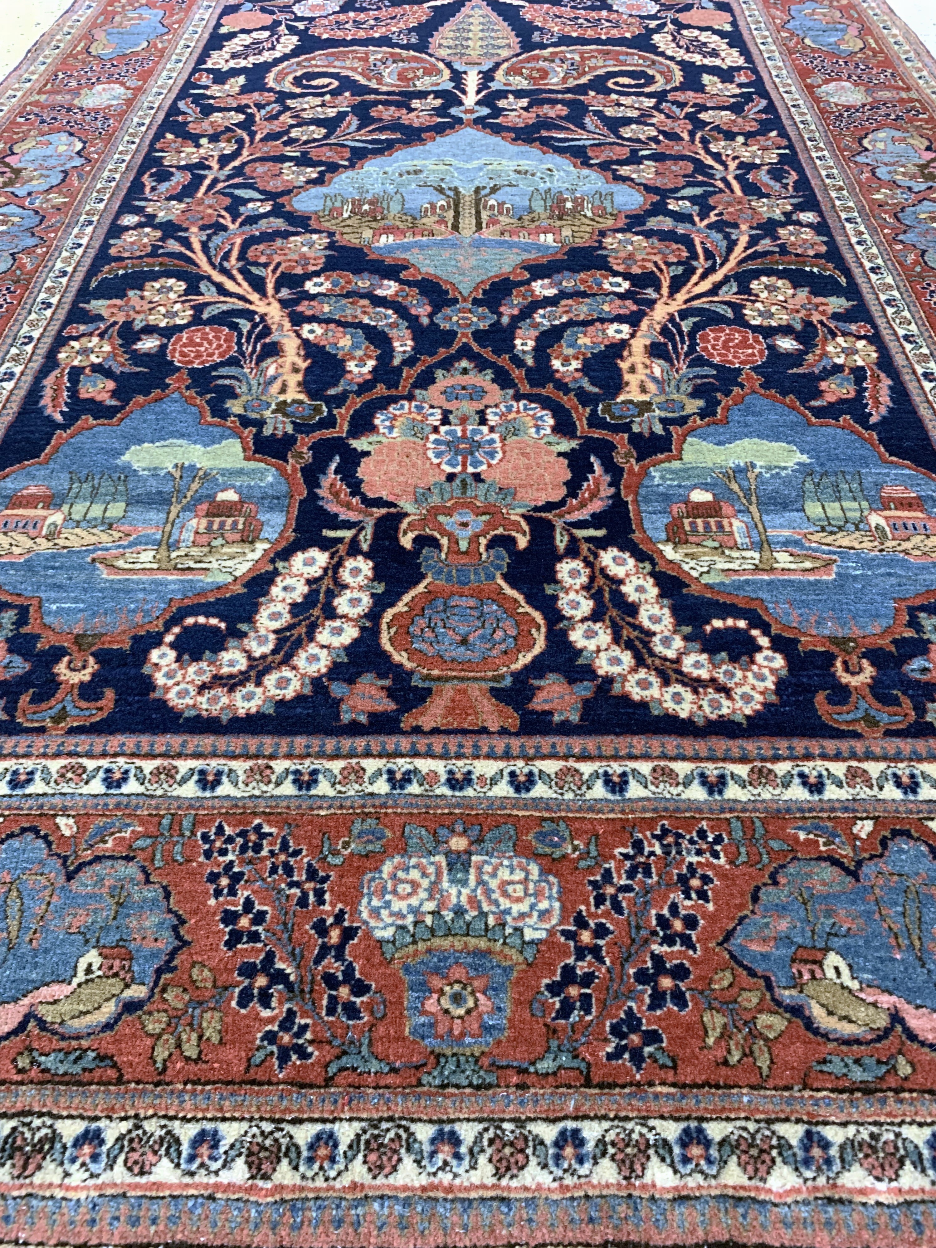 Detail f: Keschan Kork fein antik, Persien, um 1900, Korkwolle auf Baumwolle, ca. 200 x 136 cm, EHZ: 2, (fachkundig gerinigt)