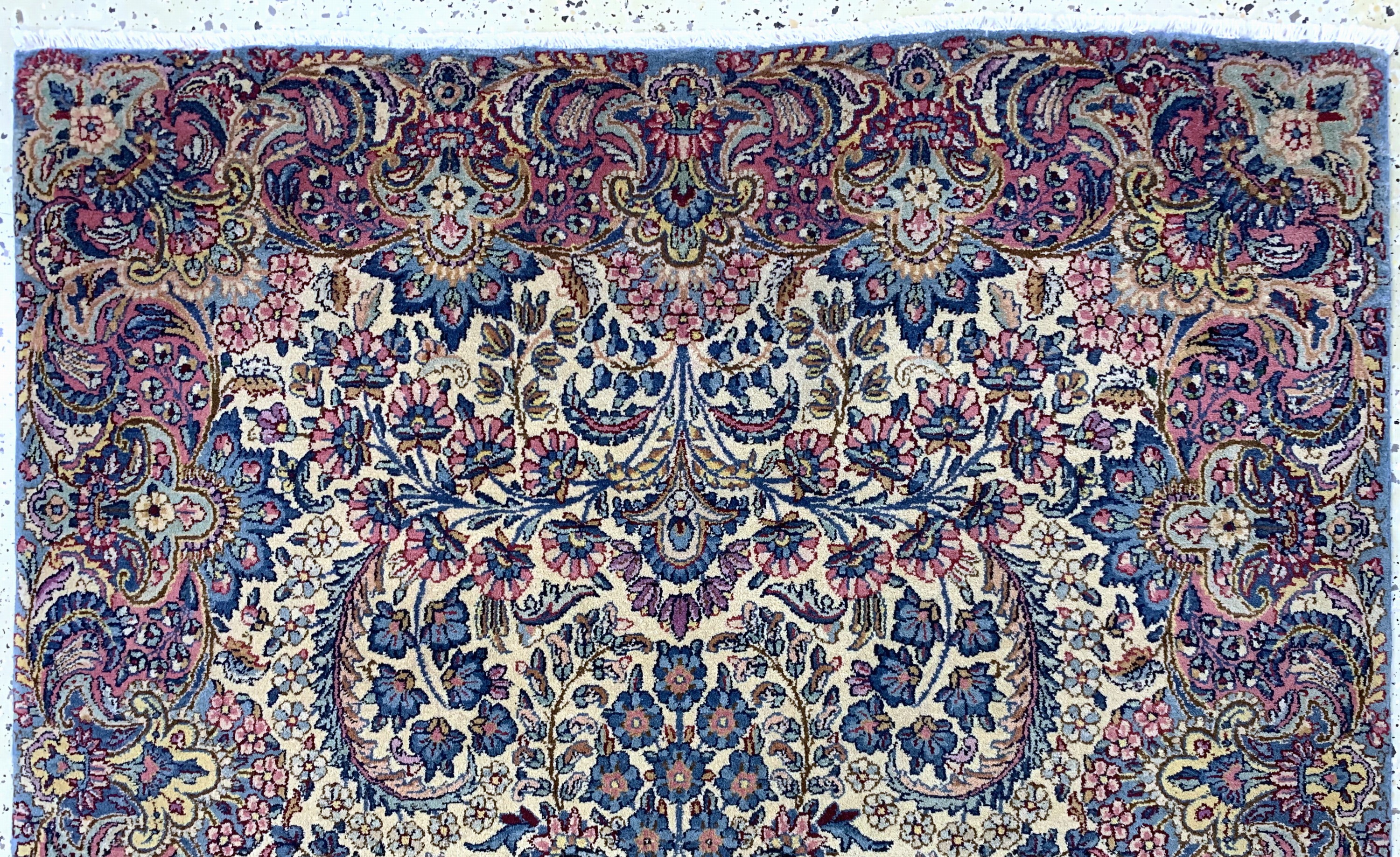 Detail a: Kerman"Lawar"antik fein, Persien, um 1900, Korkwolle auf Baumwolle, ca. 217 x 120 cm, (nahezu neuwertig)