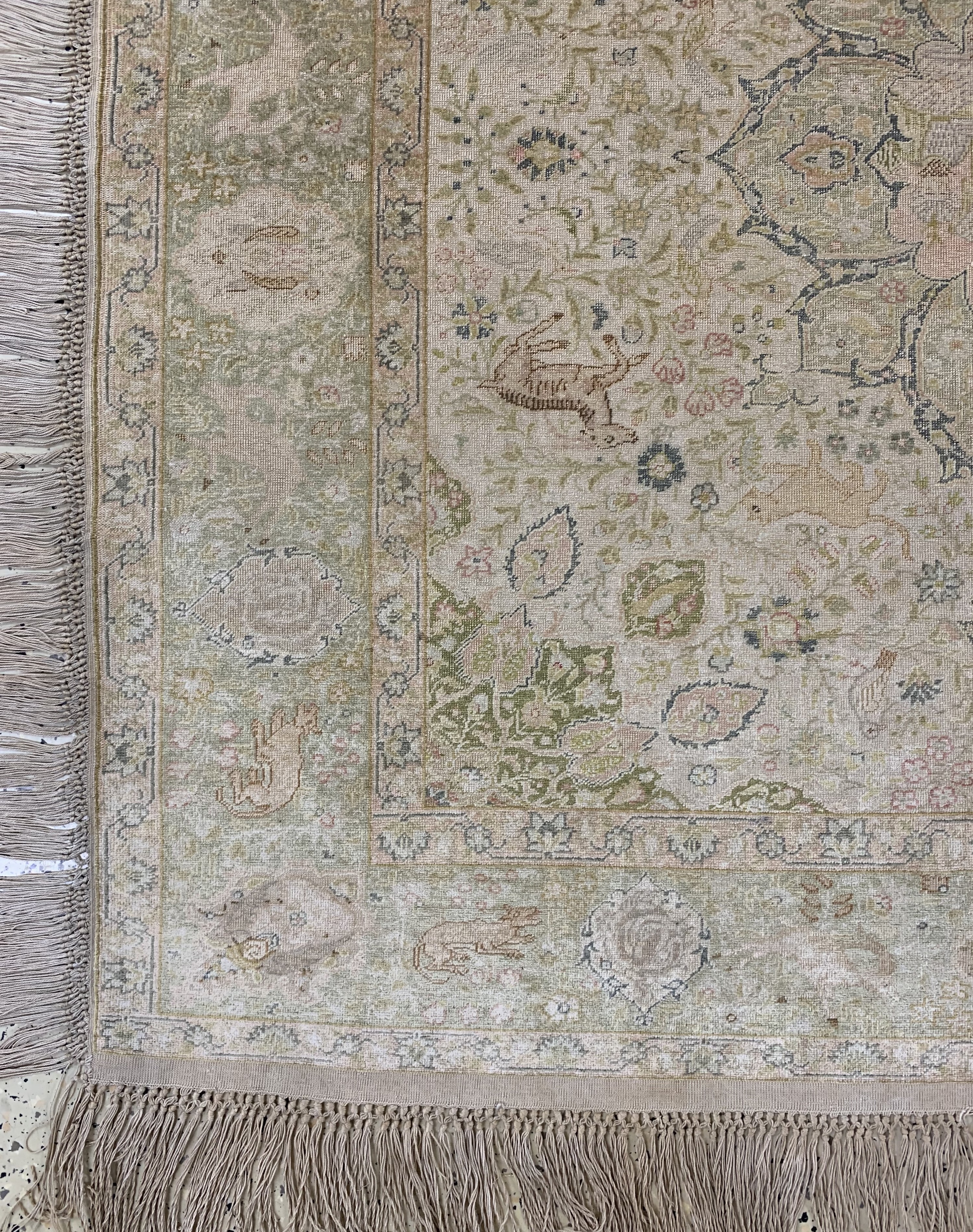 Detail b: Antiker Panderma Flosch, Türkei, um 1900, merzerisierte Baumwolle, ca. 150 x 150 cm, EHZ: 2