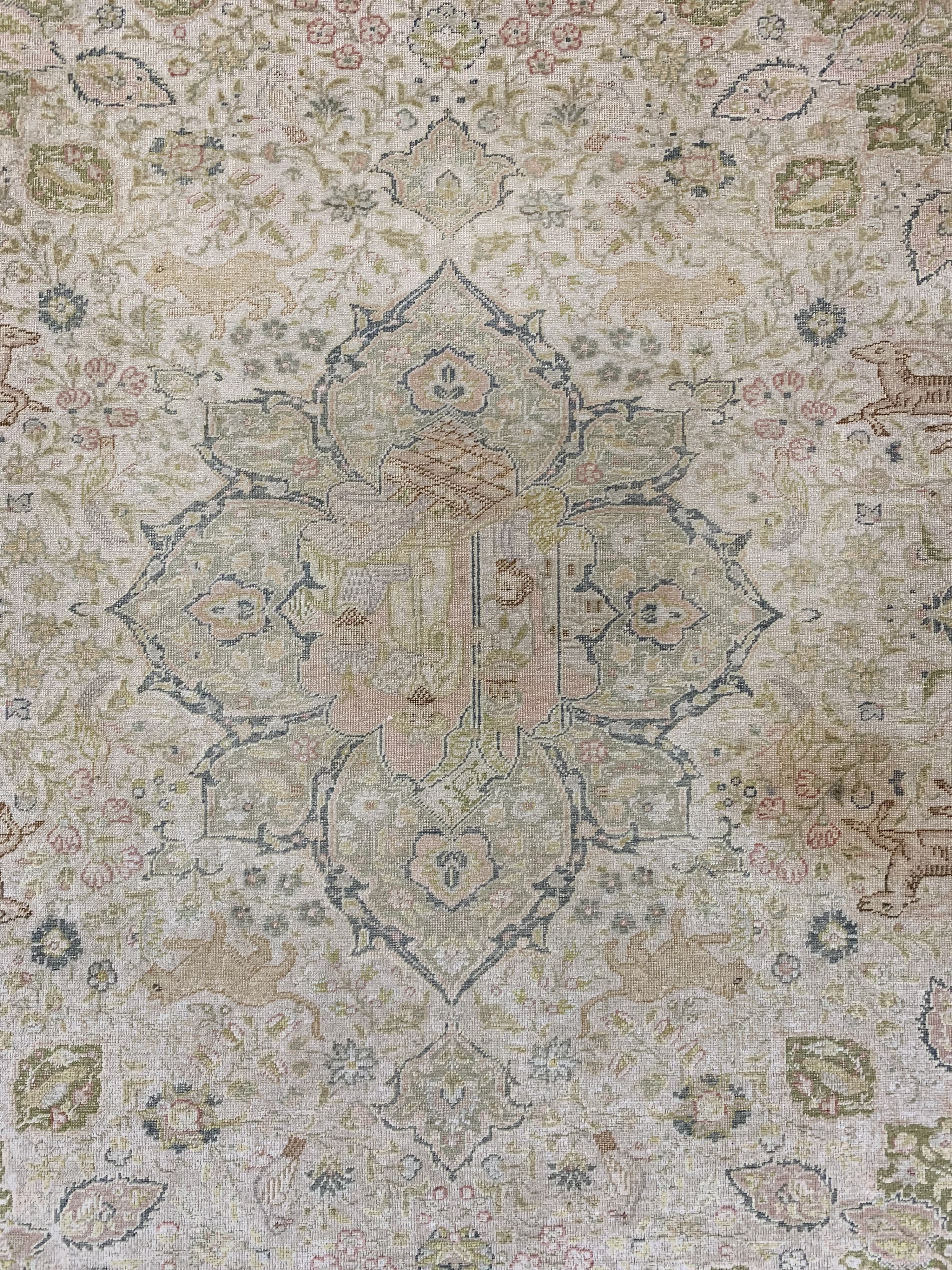 Detail c: Antiker Panderma Flosch, Türkei, um 1900, merzerisierte Baumwolle, ca. 150 x 150 cm, EHZ: 2