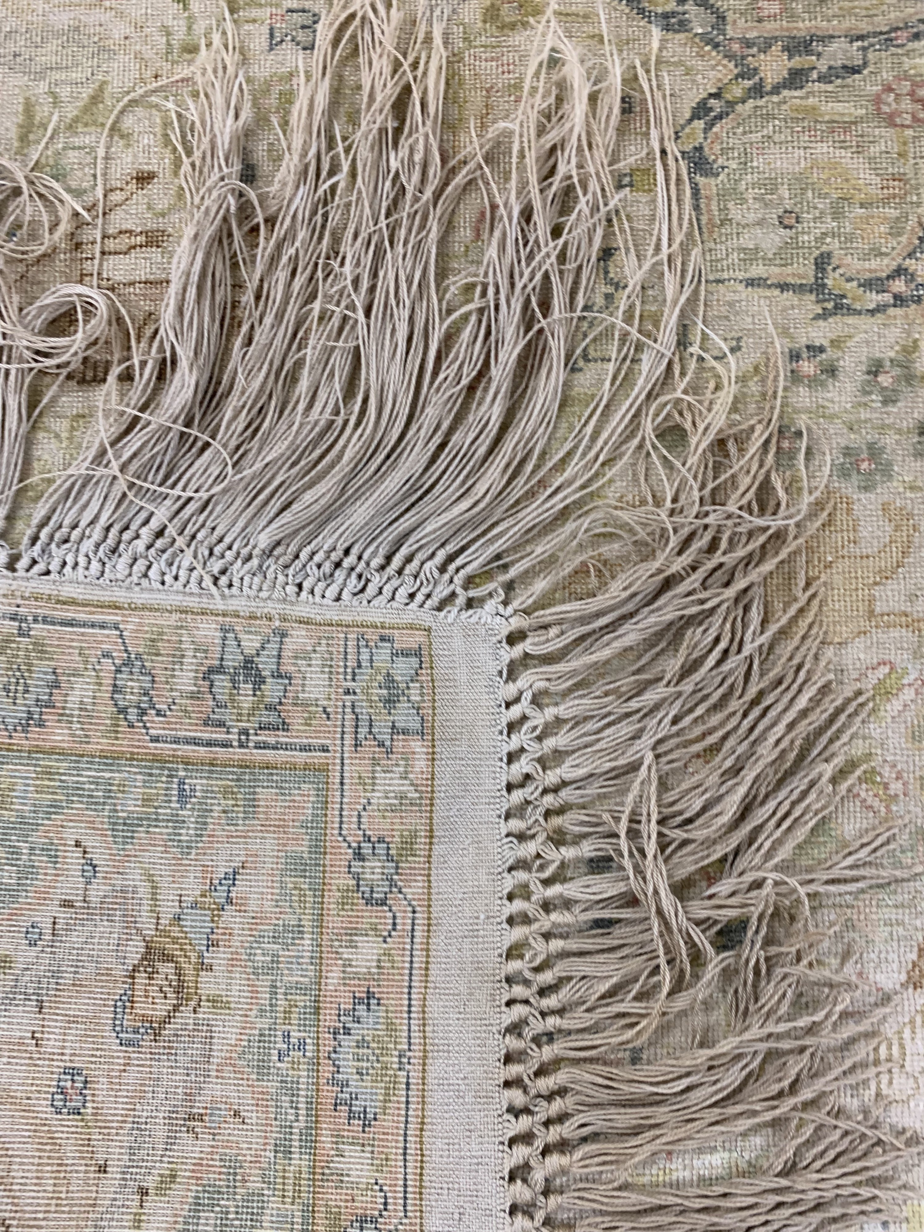 Detail g: Antiker Panderma Flosch, Türkei, um 1900, merzerisierte Baumwolle, ca. 150 x 150 cm, EHZ: 2