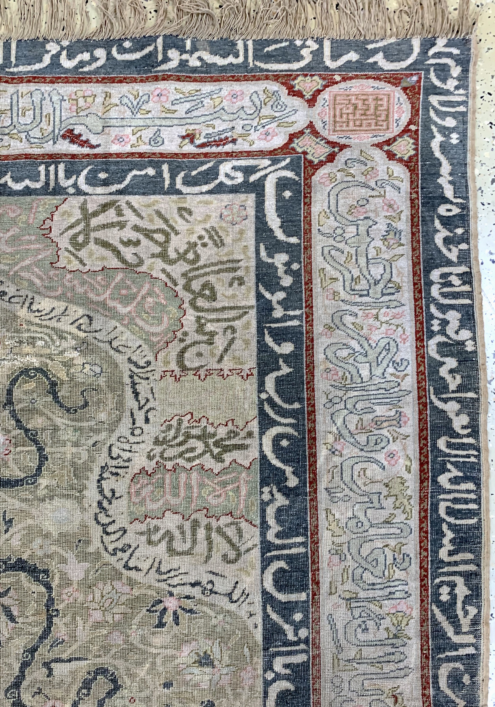 Detail d: Antiker Panderma, Türkei, um 1900, merzerisierte Baumwolle, ca. 195 x 142 cm, EHZ: 2