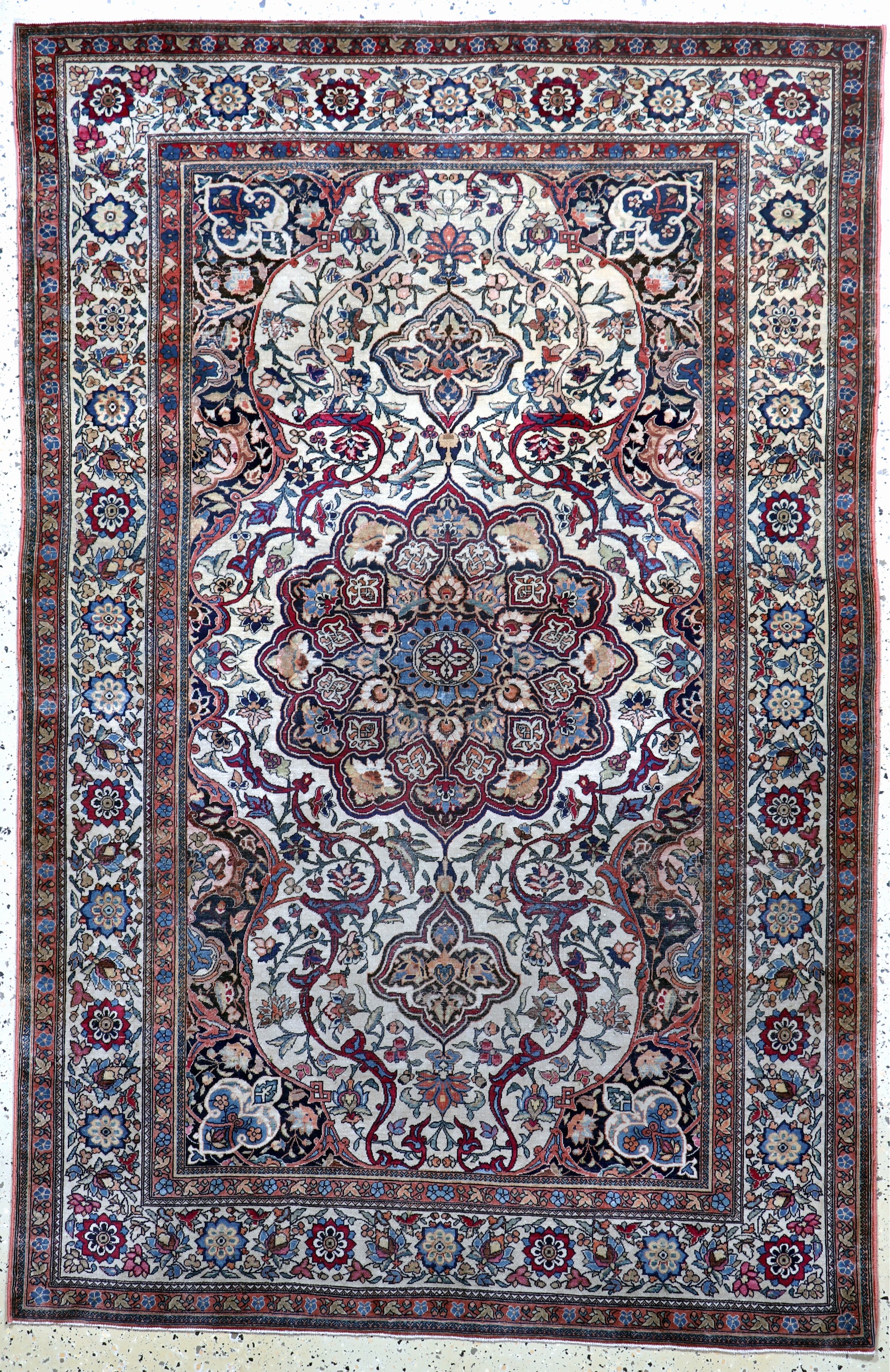 Image 27008087 - Esfahan fein antik, Persien, um 1900, Wolleauf Baumwolle, ca. 206 x 136 cm, EHZ: 3, ...