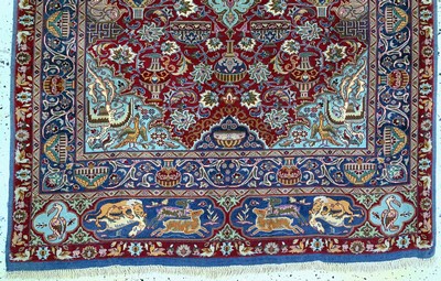 27008046c - Mesched Kork fein, Persien, um 1960, Korkwolle auf Seide, ca. 190 x 125 cm, ...