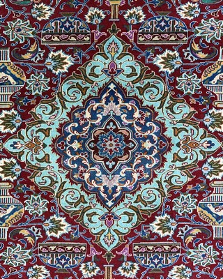 27008046d - Mesched Kork fein, Persien, um 1960, Korkwolle auf Seide, ca. 190 x 125 cm, ...