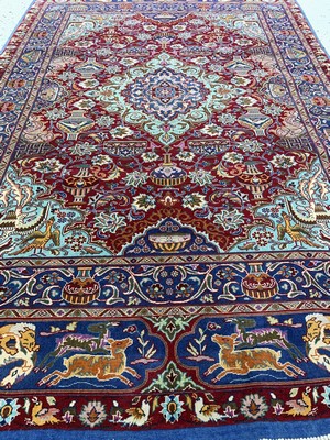 27008046f - Mesched Kork fein, Persien, um 1960, Korkwolle auf Seide, ca. 190 x 125 cm, ...