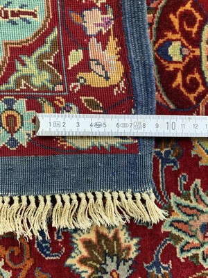 27008046g - Mesched Kork fein, Persien, um 1960, Korkwolle auf Seide, ca. 190 x 125 cm, ...