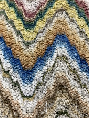 27008048c - Seiden´Bargello´Textil, Flammen Muster, Italien, 19.Jhd, Seiden Stickerei, ca. 53 x ...