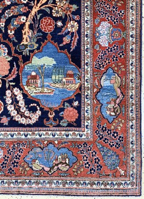 27008056a - Keschan Kork fein antik, Persien, um 1900, Korkwolle auf Baumwolle, ca. 200 x 136 cm, ...