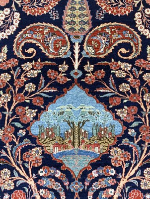 27008056c - Keschan Kork fein antik, Persien, um 1900, Korkwolle auf Baumwolle, ca. 200 x 136 cm, ...