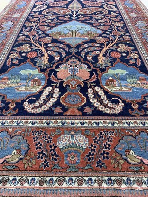 27008056f - Keschan Kork fein antik, Persien, um 1900, Korkwolle auf Baumwolle, ca. 200 x 136 cm, ...