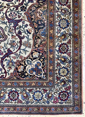 27008087a - Esfahan fein antik, Persien, um 1900, Wolleauf Baumwolle, ca. 206 x 136 cm, EHZ: 3, ...