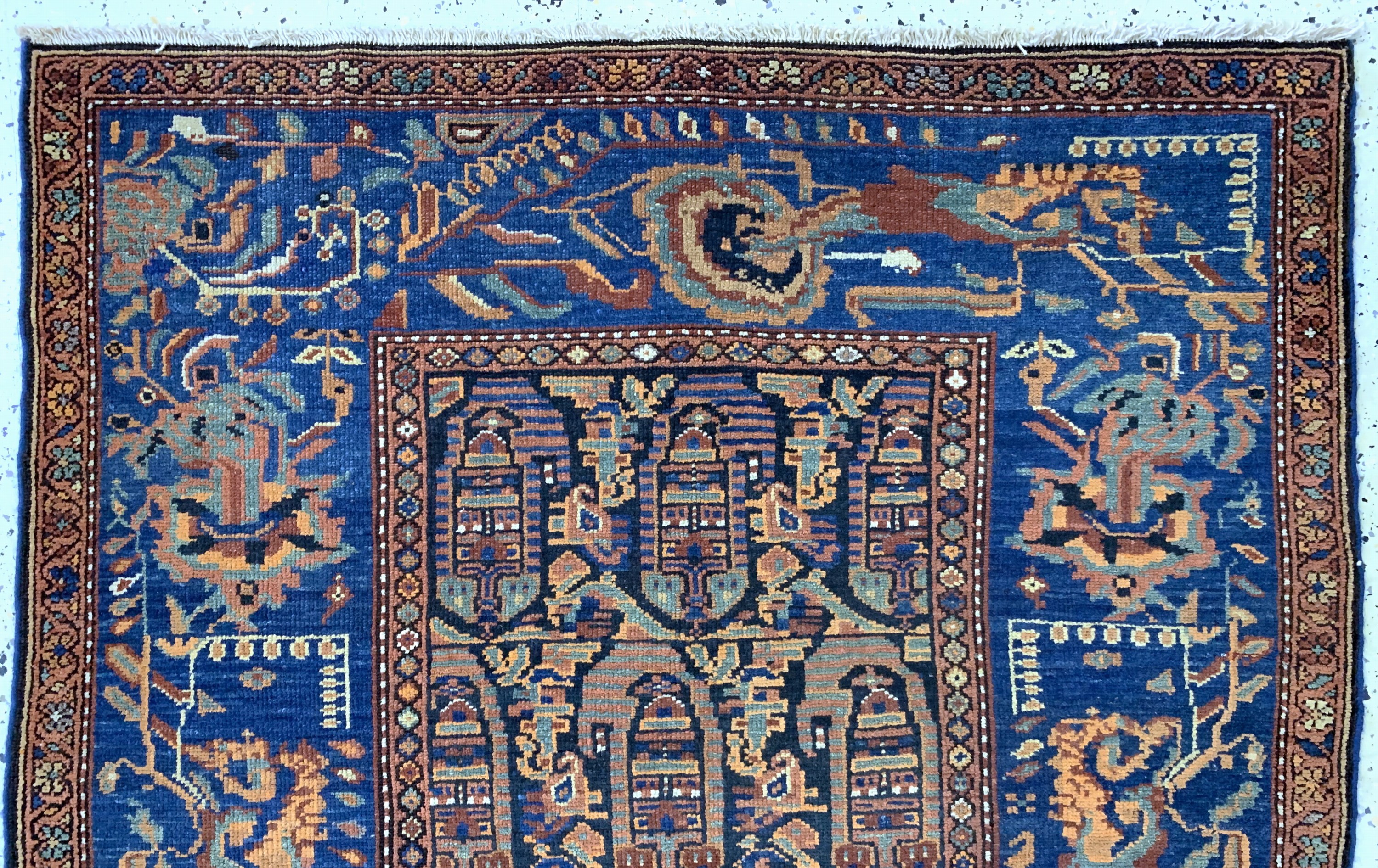 Detail a: Antiker Nahawand, Persien, um 1900, Wolle auf Baumwolle, ca. 168 x 112 cm, gereinigt, EHZ: 2, (gleichmäßig dünn)