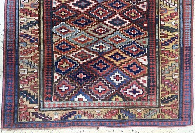 27008308c - Antiker´Saujbulagh´Persien, Kurdischer Stammesteppich, 19.Jhd, Wolle auf Wolle, ca. 225 ...