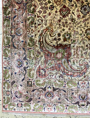 27008355b - Hereke Seide fein, Türkei, um 1940-1950, reine Naturseide, ca. 315 x 207 cm, EHZ: 2-3 ...