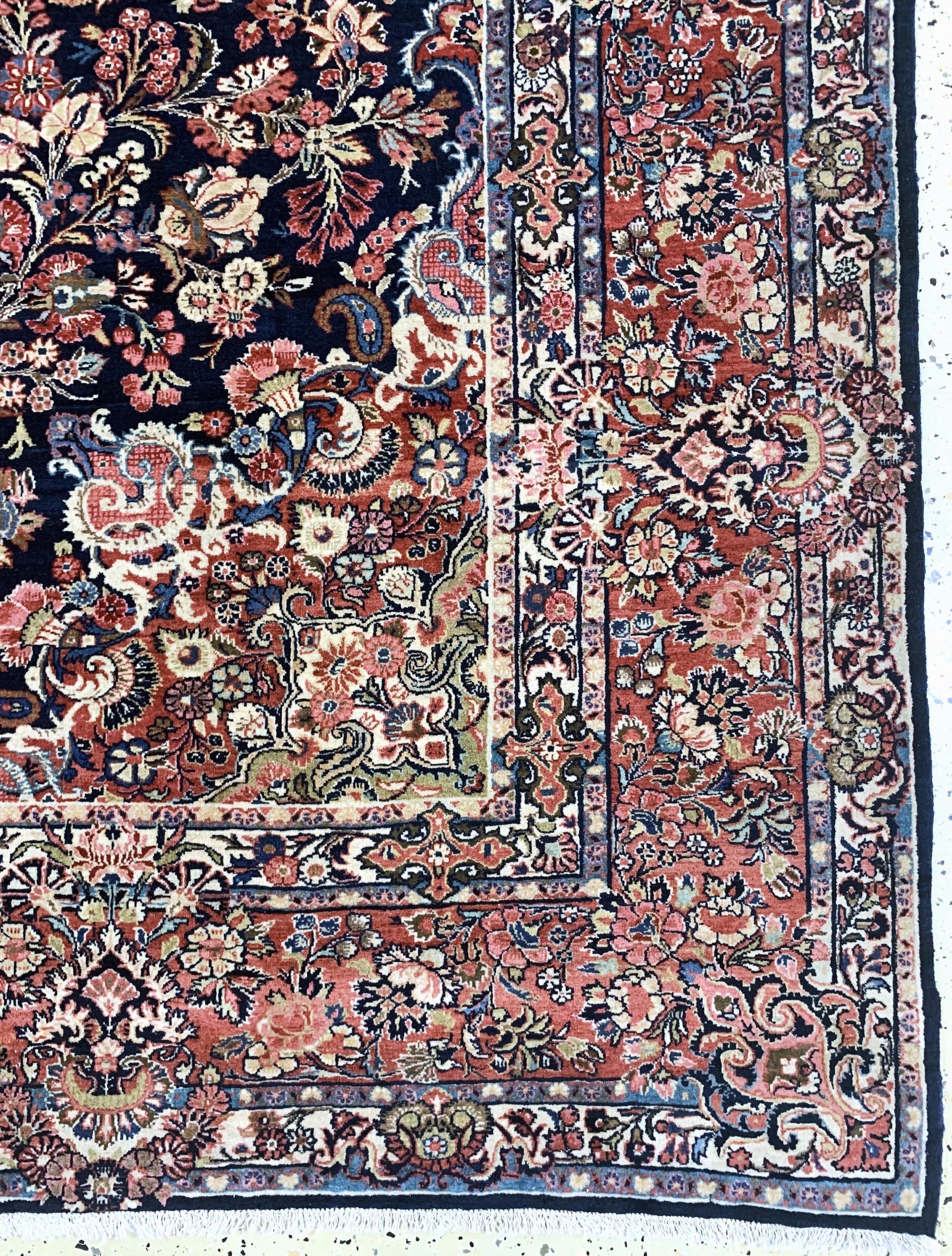 Detail a: Us Re-Import Sarogh, Persien, um 1930-1940,Korkwolle auf Baumwolle, ca. 356 x 276 cm, (nahezu neuwertig), fachkundig gereinigt