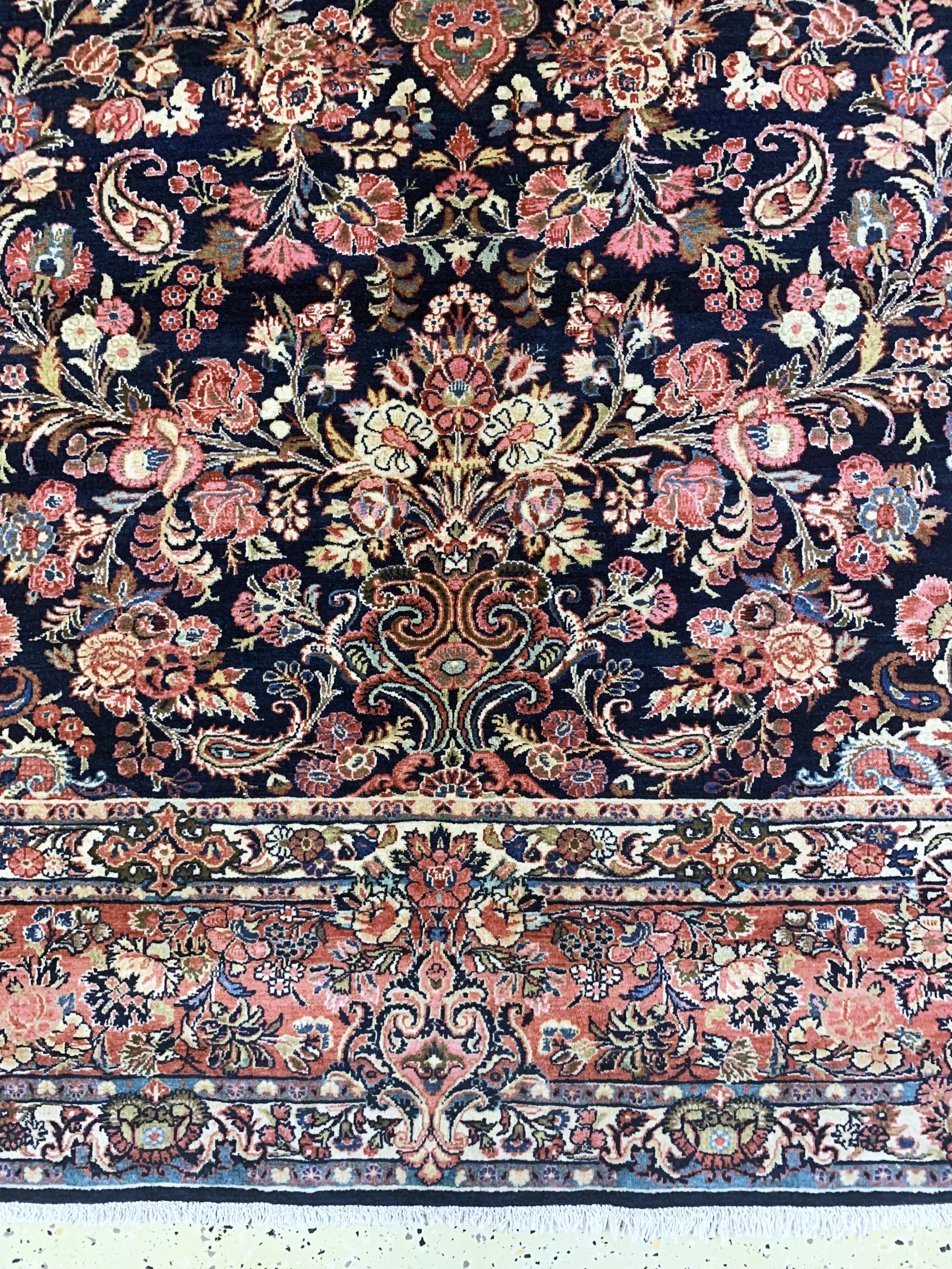 Detail b: Us Re-Import Sarogh, Persien, um 1930-1940,Korkwolle auf Baumwolle, ca. 356 x 276 cm, (nahezu neuwertig), fachkundig gereinigt