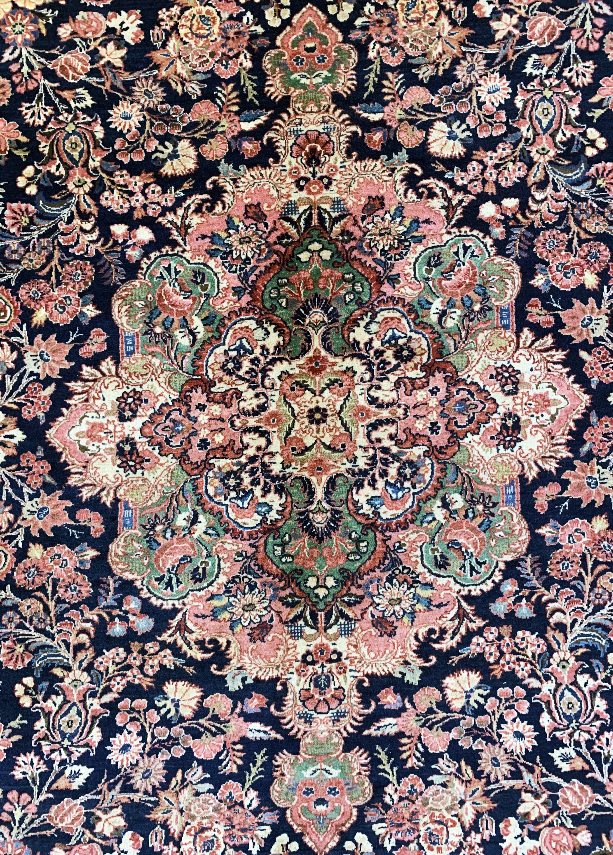 Detail e: Us Re-Import Sarogh, Persien, um 1930-1940,Korkwolle auf Baumwolle, ca. 356 x 276 cm, (nahezu neuwertig), fachkundig gereinigt