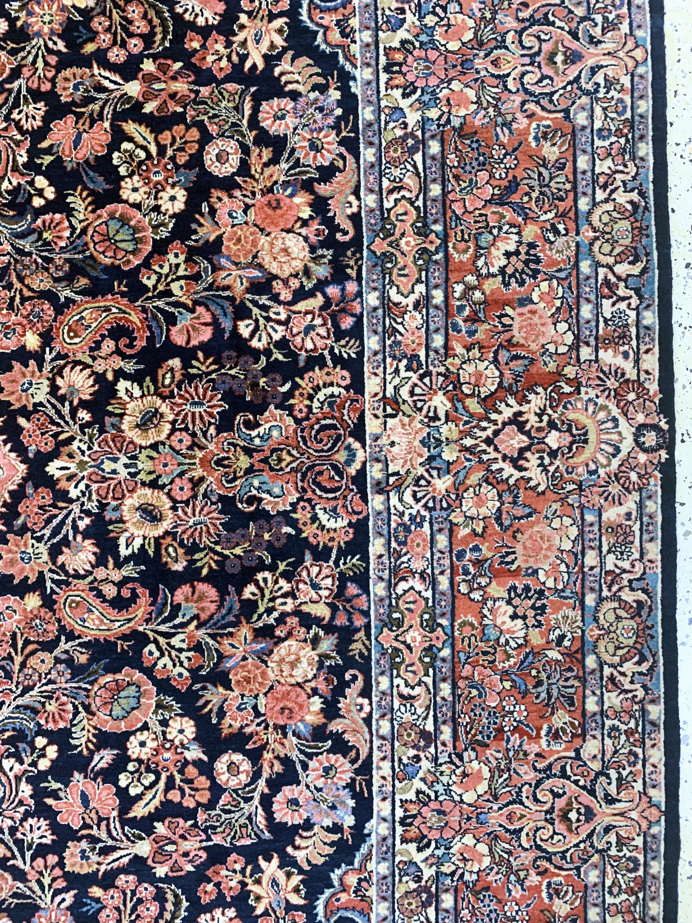 Detail f: Us Re-Import Sarogh, Persien, um 1930-1940,Korkwolle auf Baumwolle, ca. 356 x 276 cm, (nahezu neuwertig), fachkundig gereinigt