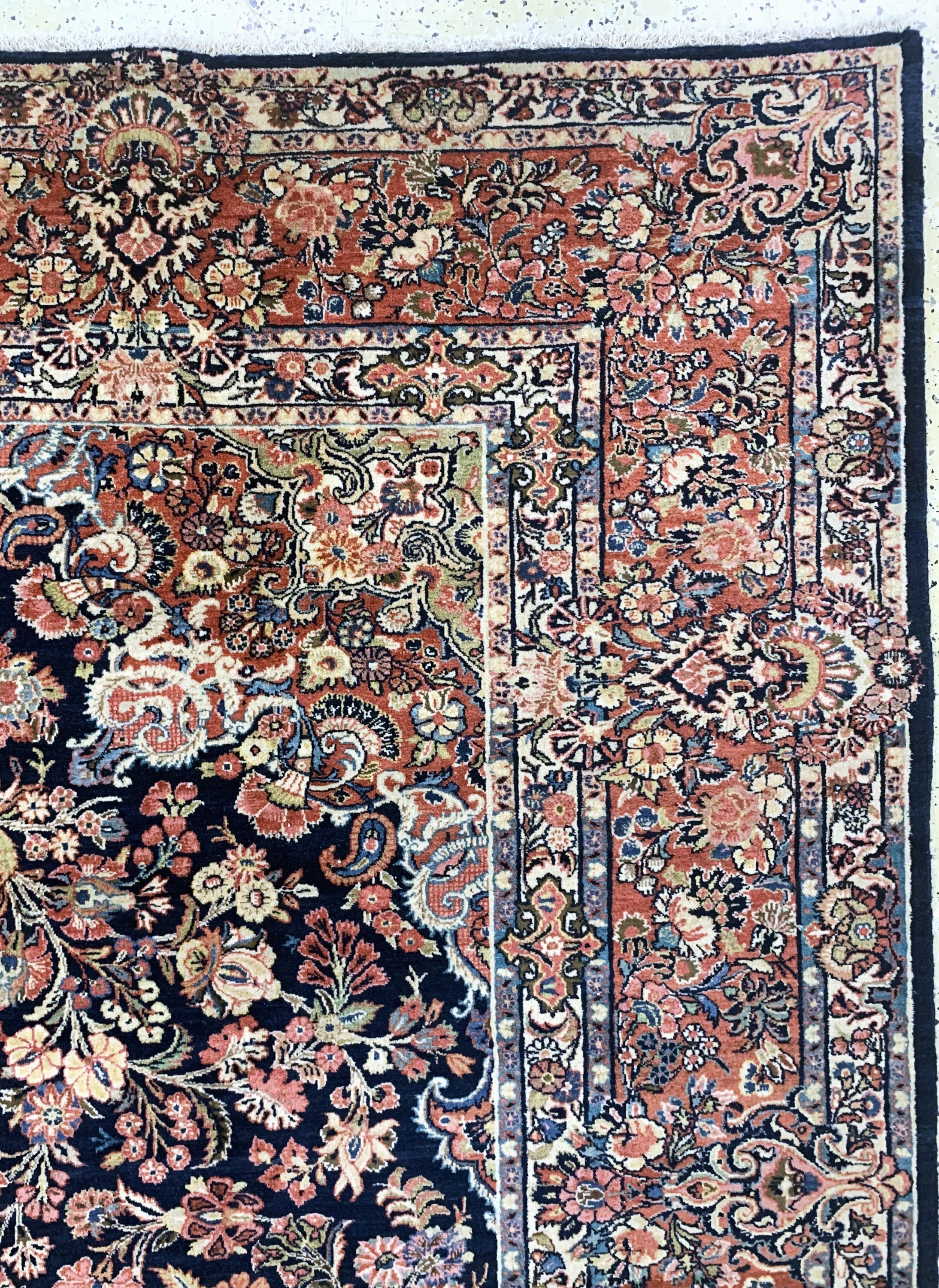 Detail i: Us Re-Import Sarogh, Persien, um 1930-1940,Korkwolle auf Baumwolle, ca. 356 x 276 cm, (nahezu neuwertig), fachkundig gereinigt