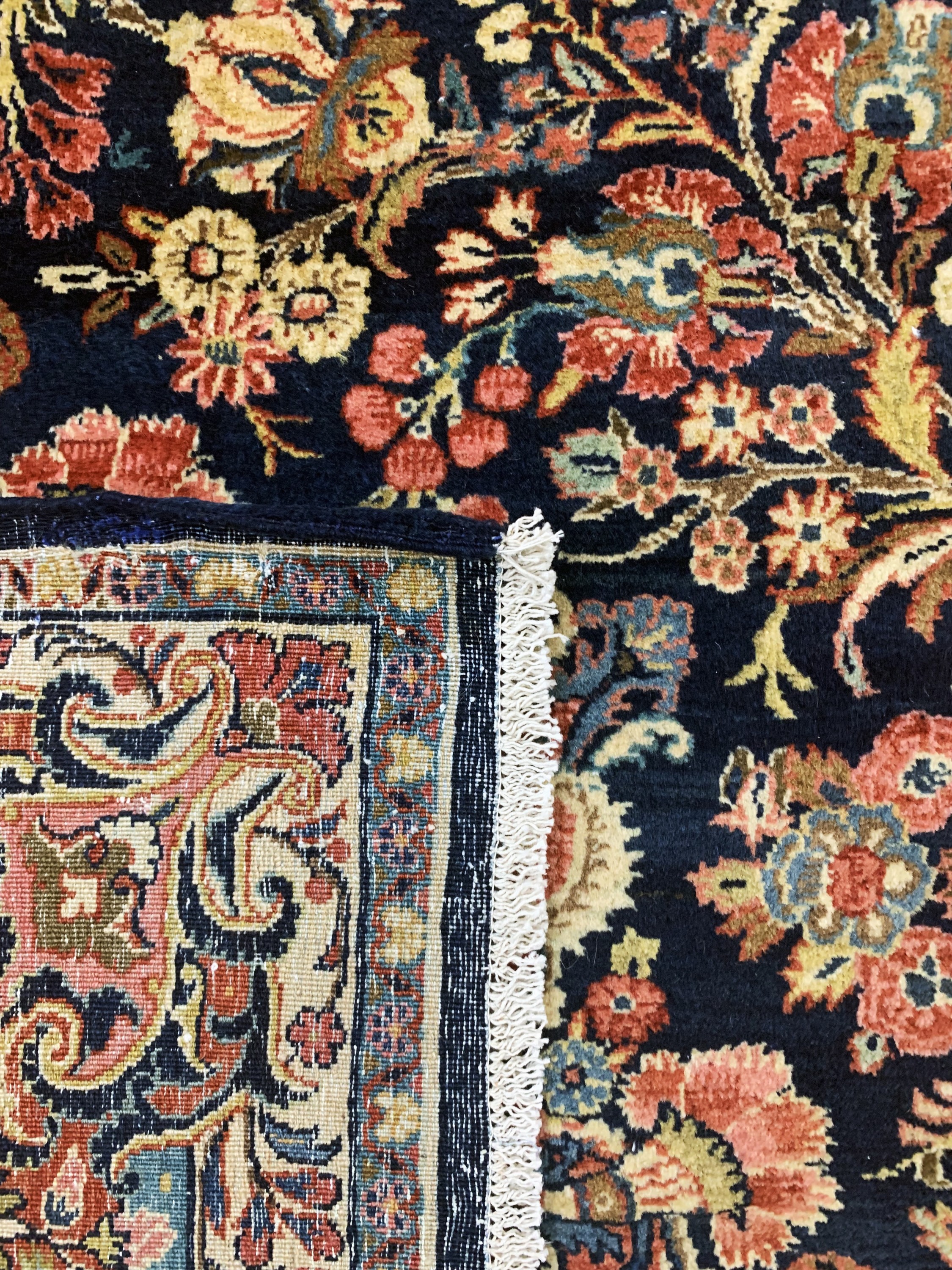 Detail l: Us Re-Import Sarogh, Persien, um 1930-1940,Korkwolle auf Baumwolle, ca. 356 x 276 cm, (nahezu neuwertig), fachkundig gereinigt
