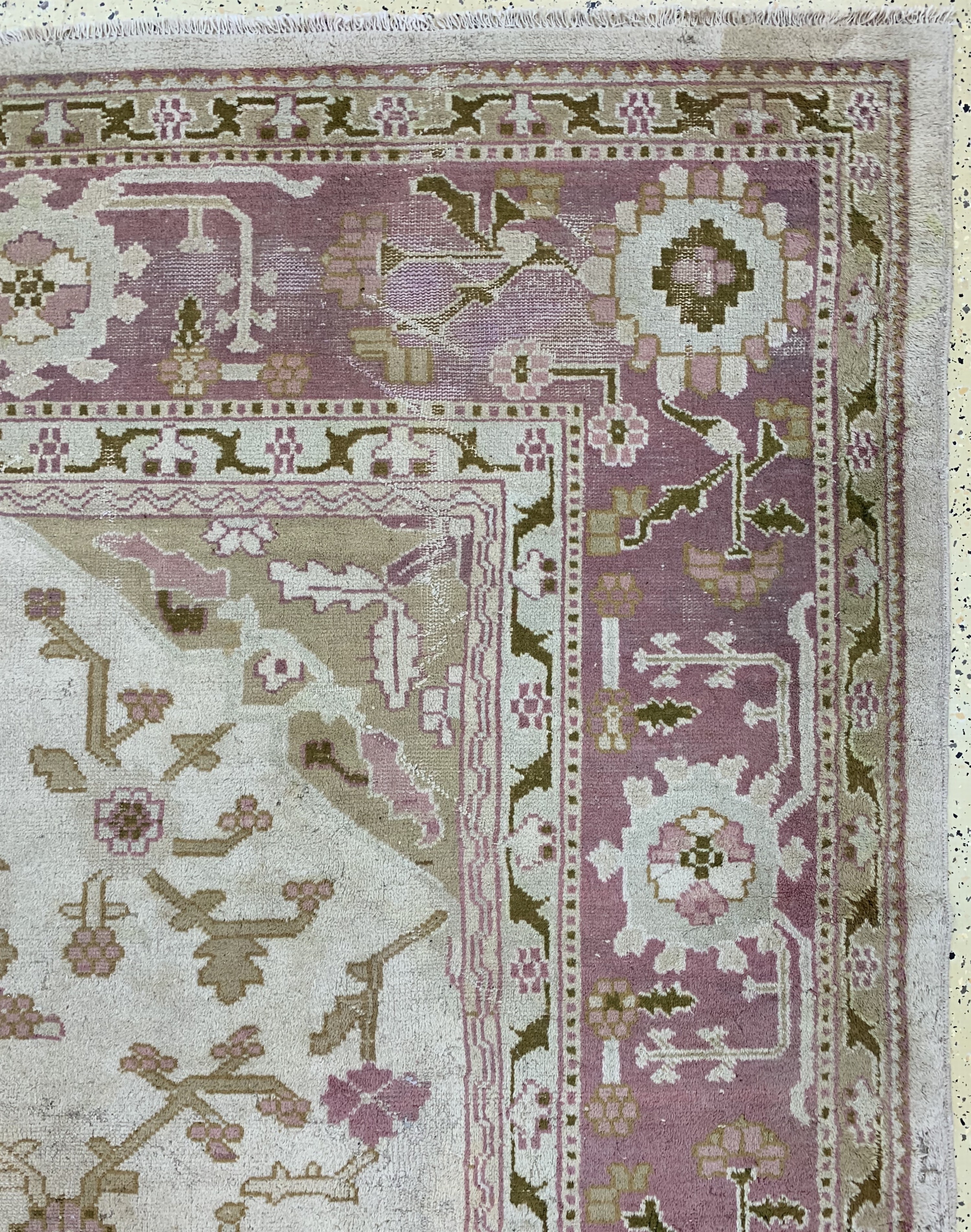 Detail i: Antiker Uschak, Türkei, um 1900, Wolle auf Wolle, ca. 437 x 370 cm, EHZ: 4