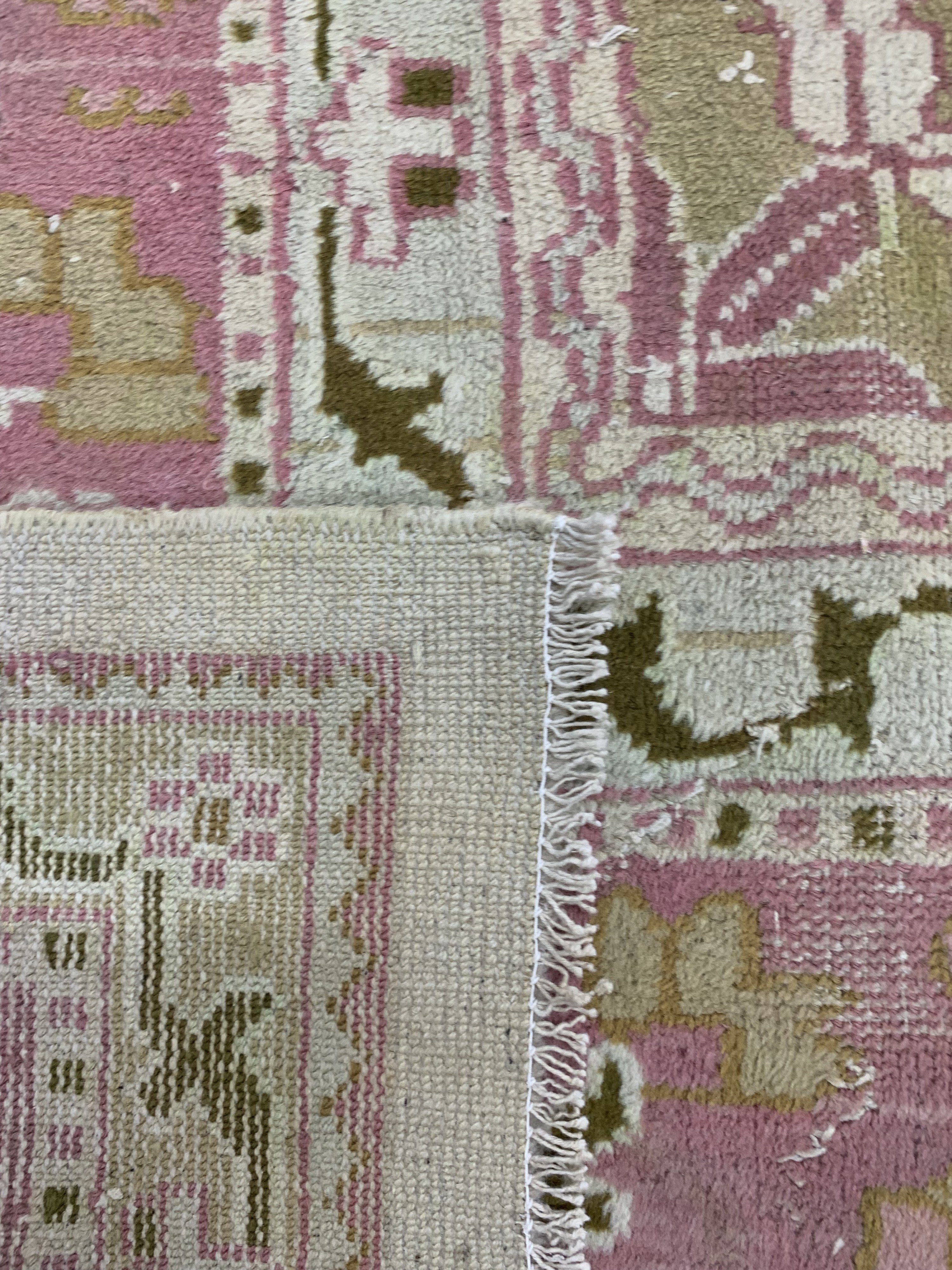 Detail l: Antiker Uschak, Türkei, um 1900, Wolle auf Wolle, ca. 437 x 370 cm, EHZ: 4