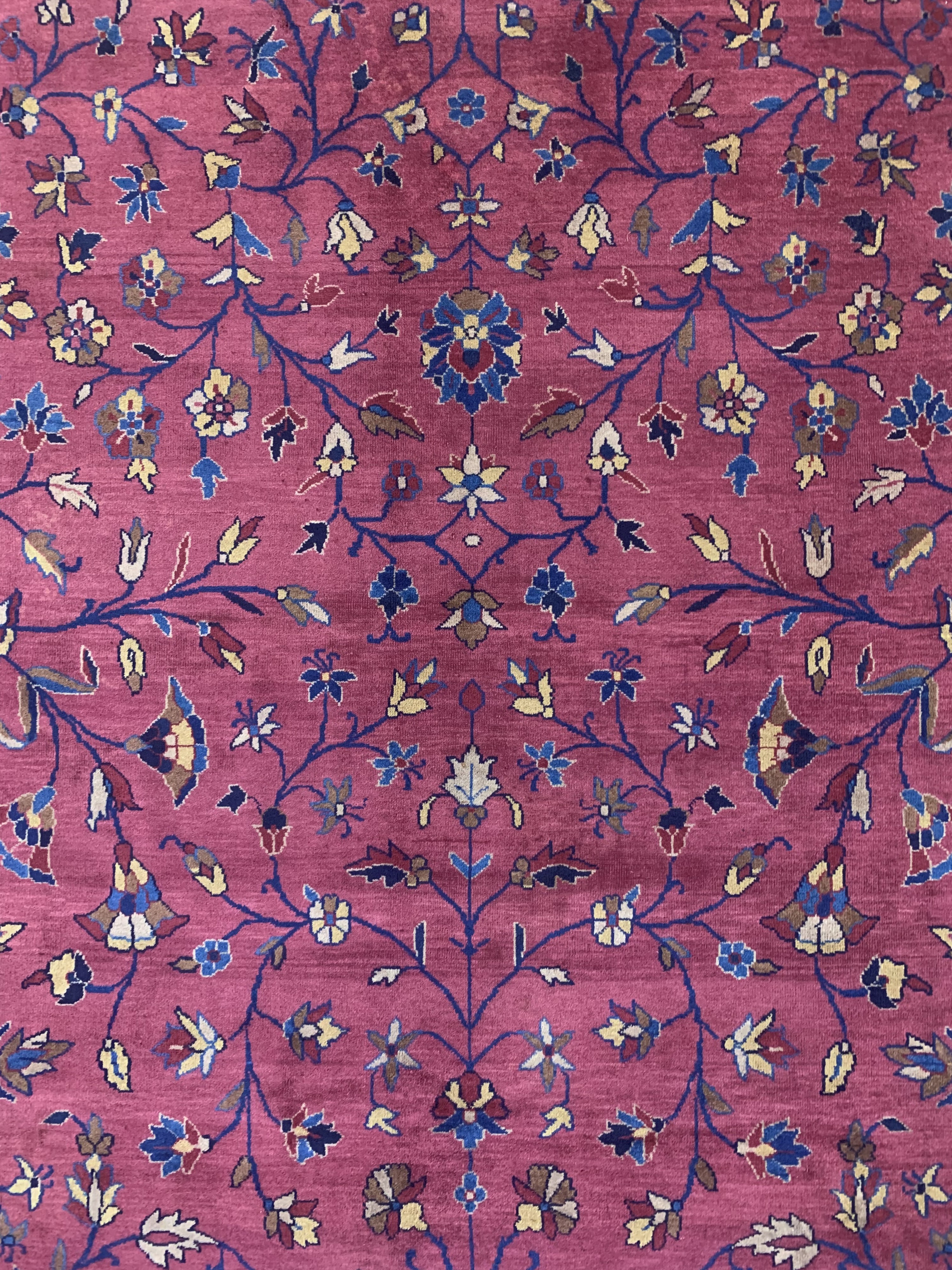 Detail e: Agra fein alt, Indien, um 1940-1950, Wolle auf Baumwolle, ca. 362 x 265 cm, EHZ: 2