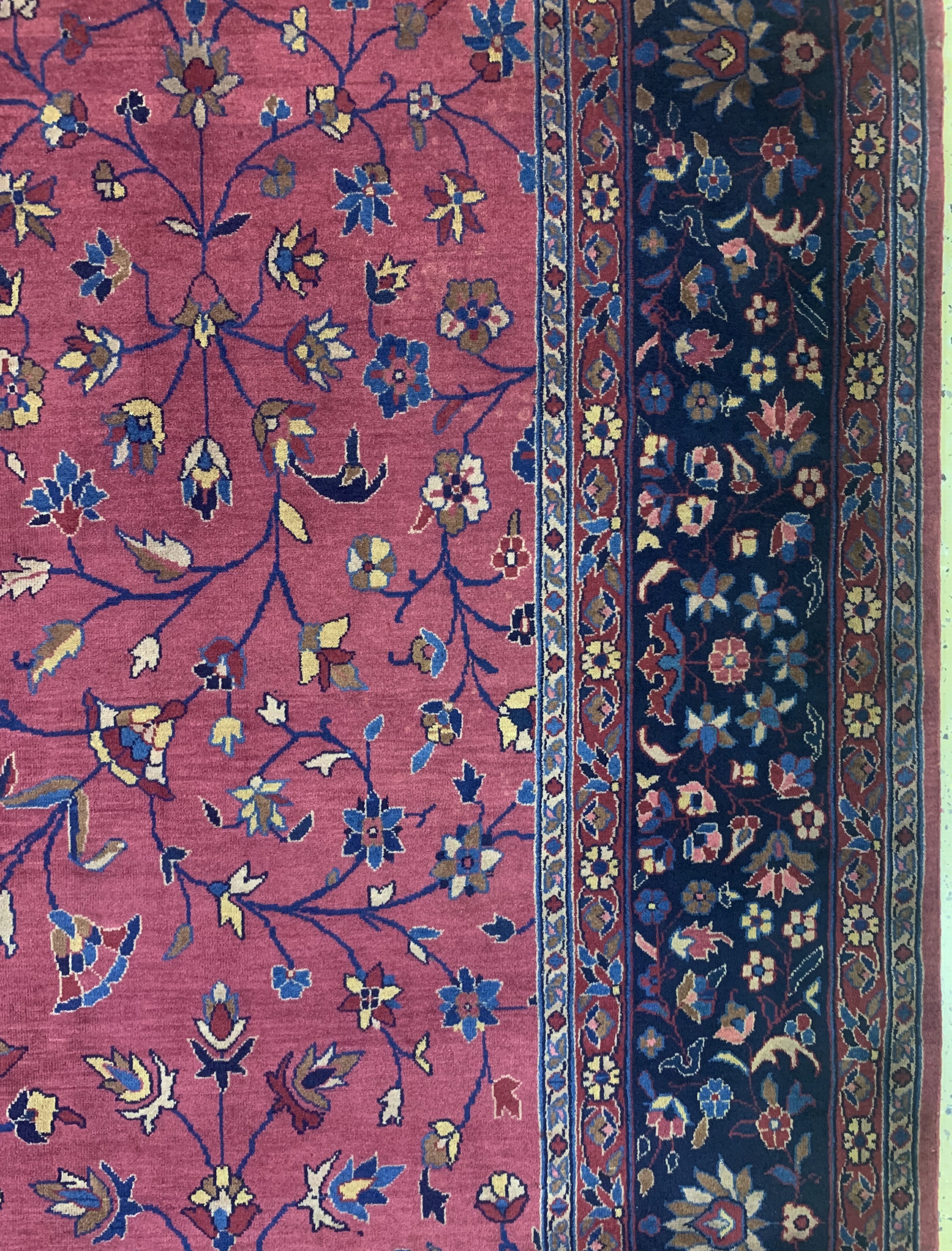 Detail f: Agra fein alt, Indien, um 1940-1950, Wolle auf Baumwolle, ca. 362 x 265 cm, EHZ: 2