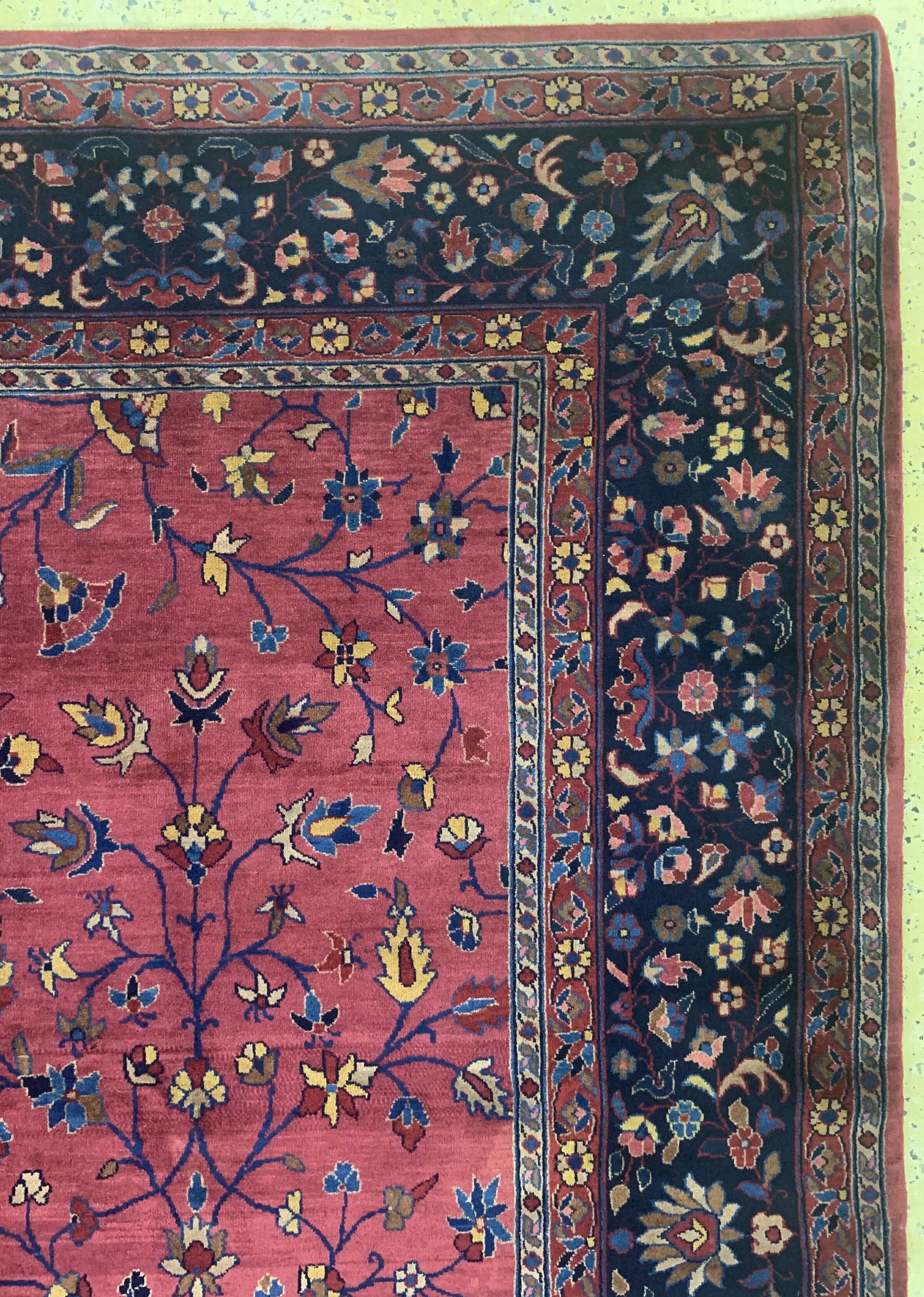 Detail i: Agra fein alt, Indien, um 1940-1950, Wolle auf Baumwolle, ca. 362 x 265 cm, EHZ: 2