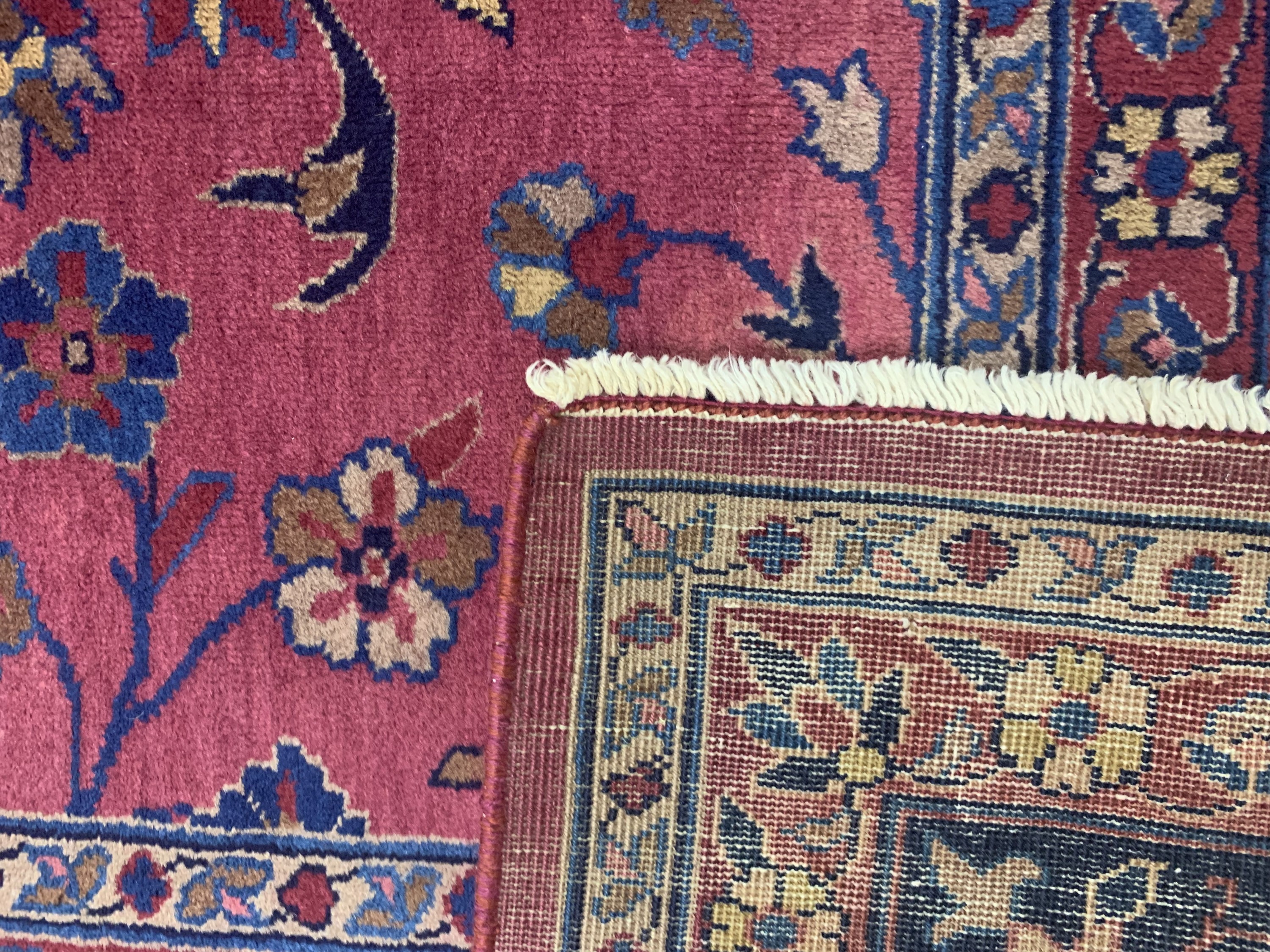 Detail k: Agra fein alt, Indien, um 1940-1950, Wolle auf Baumwolle, ca. 362 x 265 cm, EHZ: 2