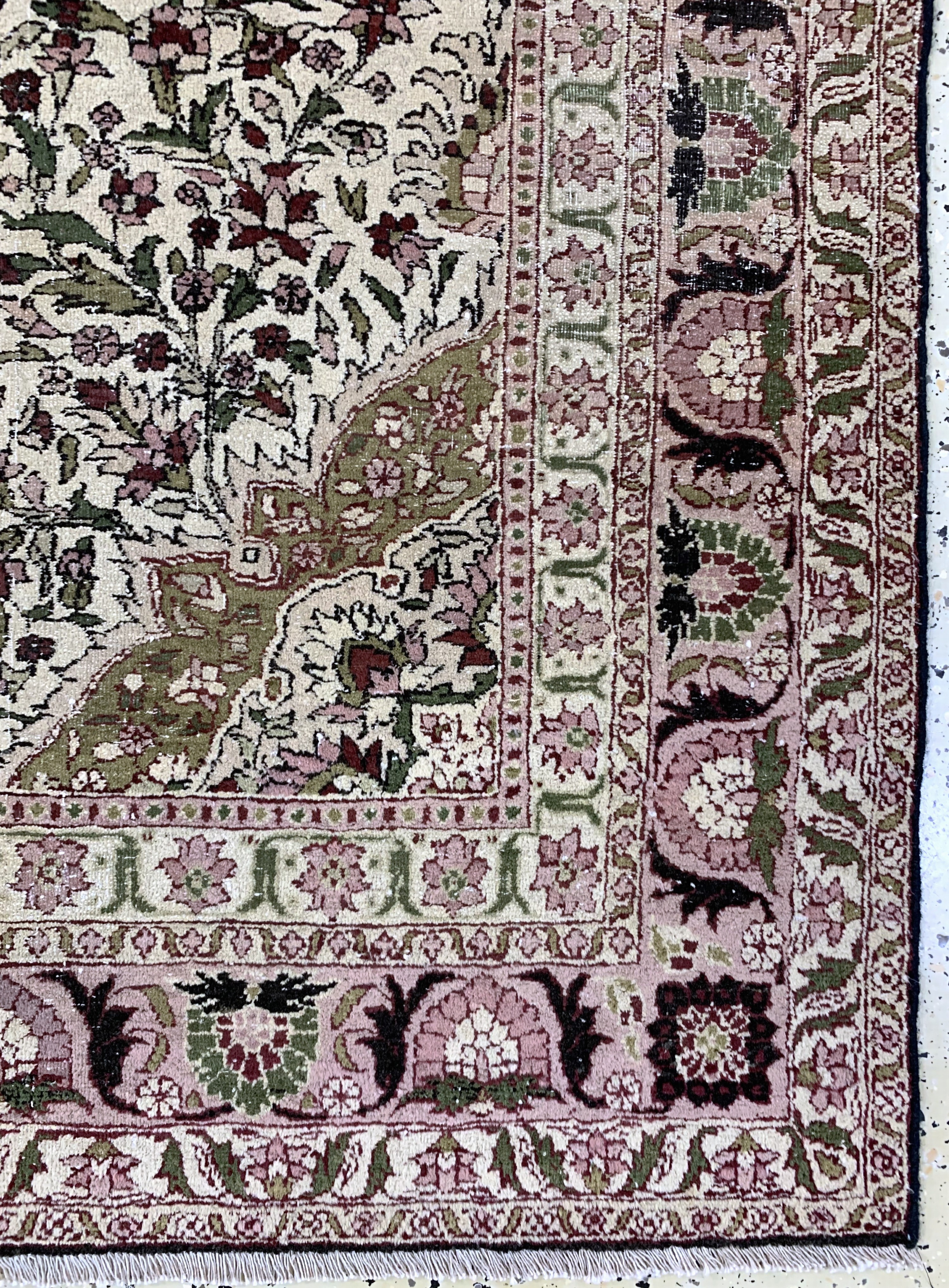 Detail a: Antiker Amritsa, Indien, um 1900, Wolle aufBaumwolle, ca. 204 x 150 cm, gereinigt, EHZ: 2