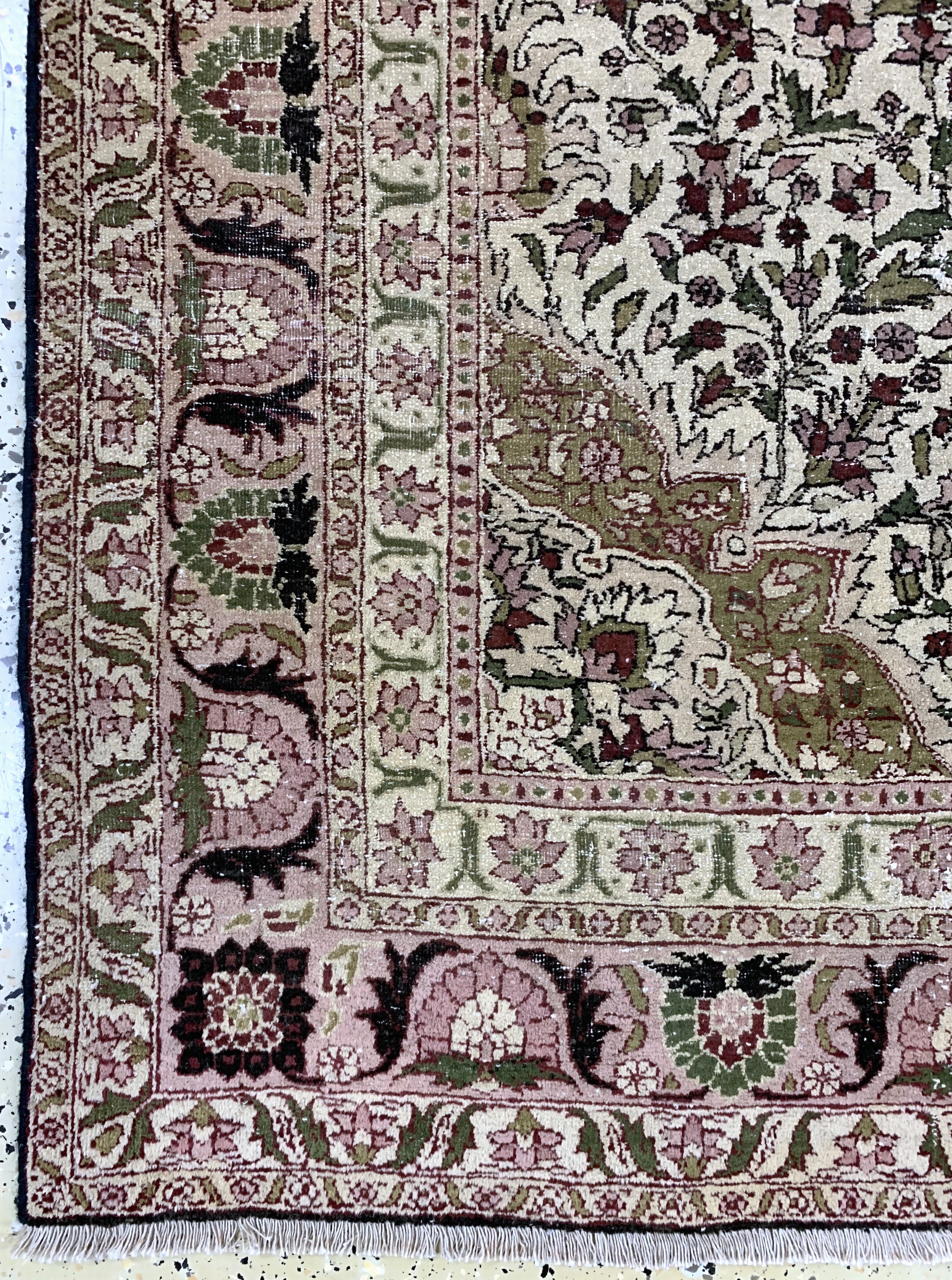Detail b: Antiker Amritsa, Indien, um 1900, Wolle aufBaumwolle, ca. 204 x 150 cm, gereinigt, EHZ: 2
