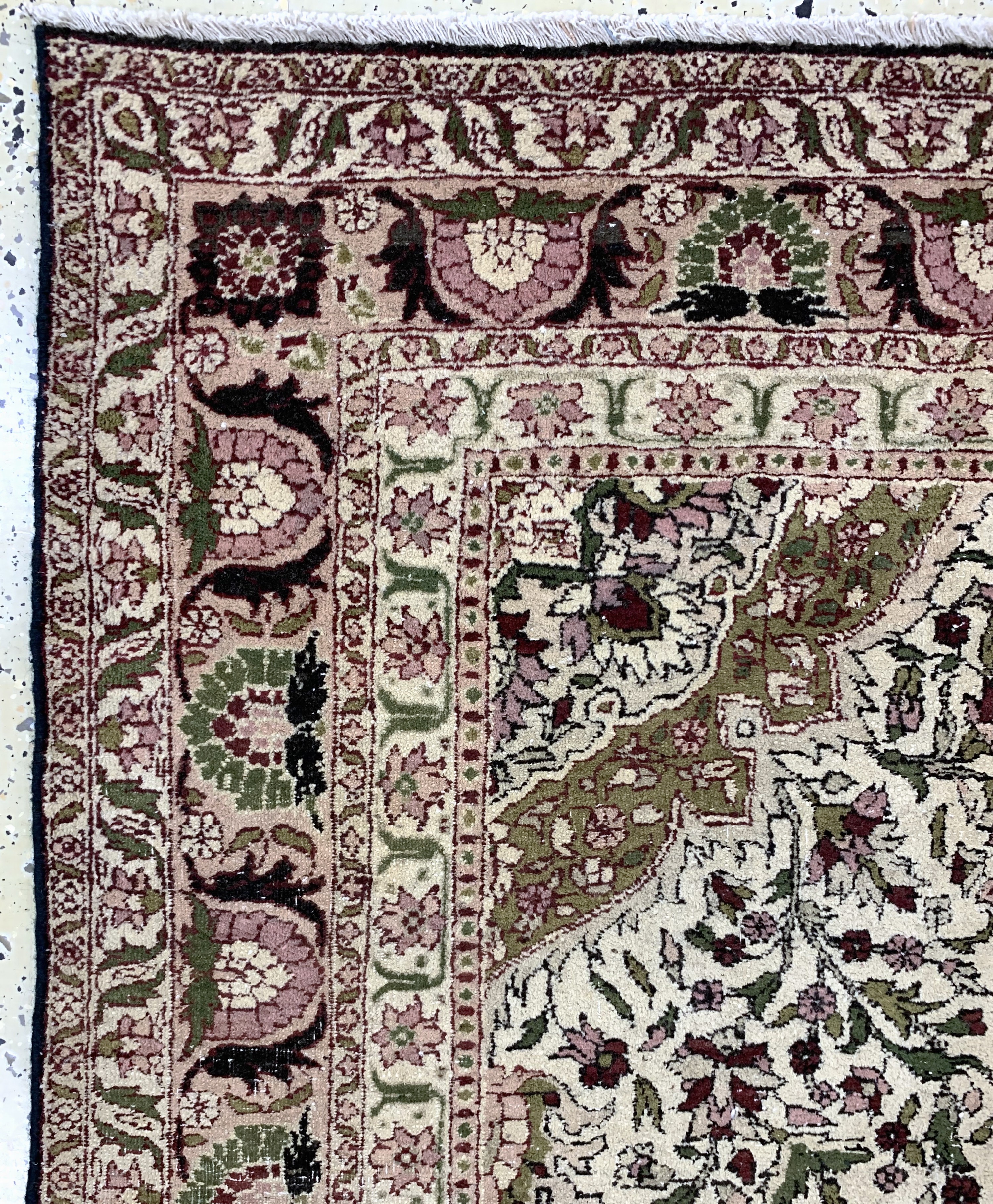 Detail d: Antiker Amritsa, Indien, um 1900, Wolle aufBaumwolle, ca. 204 x 150 cm, gereinigt, EHZ: 2