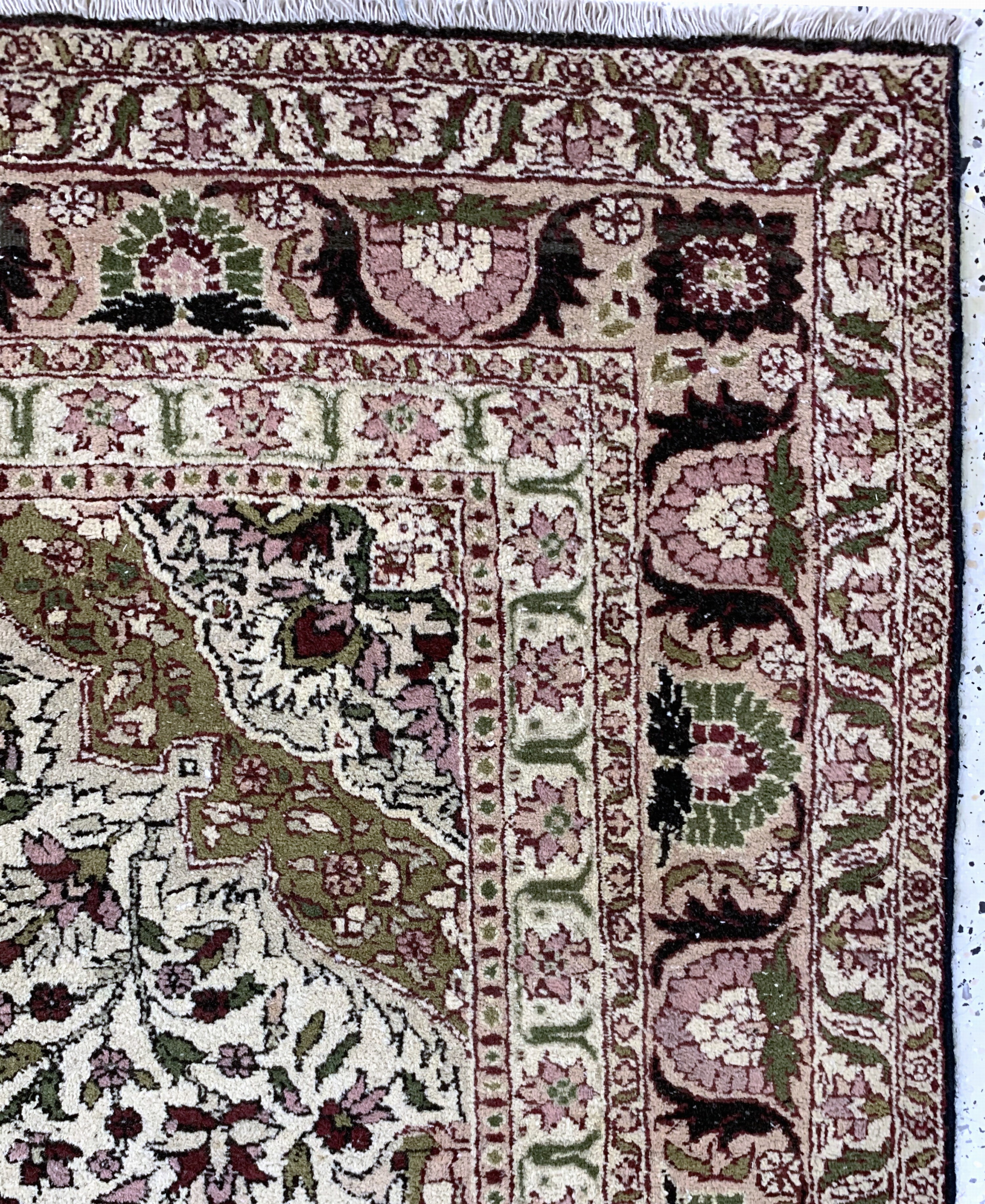 Detail e: Antiker Amritsa, Indien, um 1900, Wolle aufBaumwolle, ca. 204 x 150 cm, gereinigt, EHZ: 2